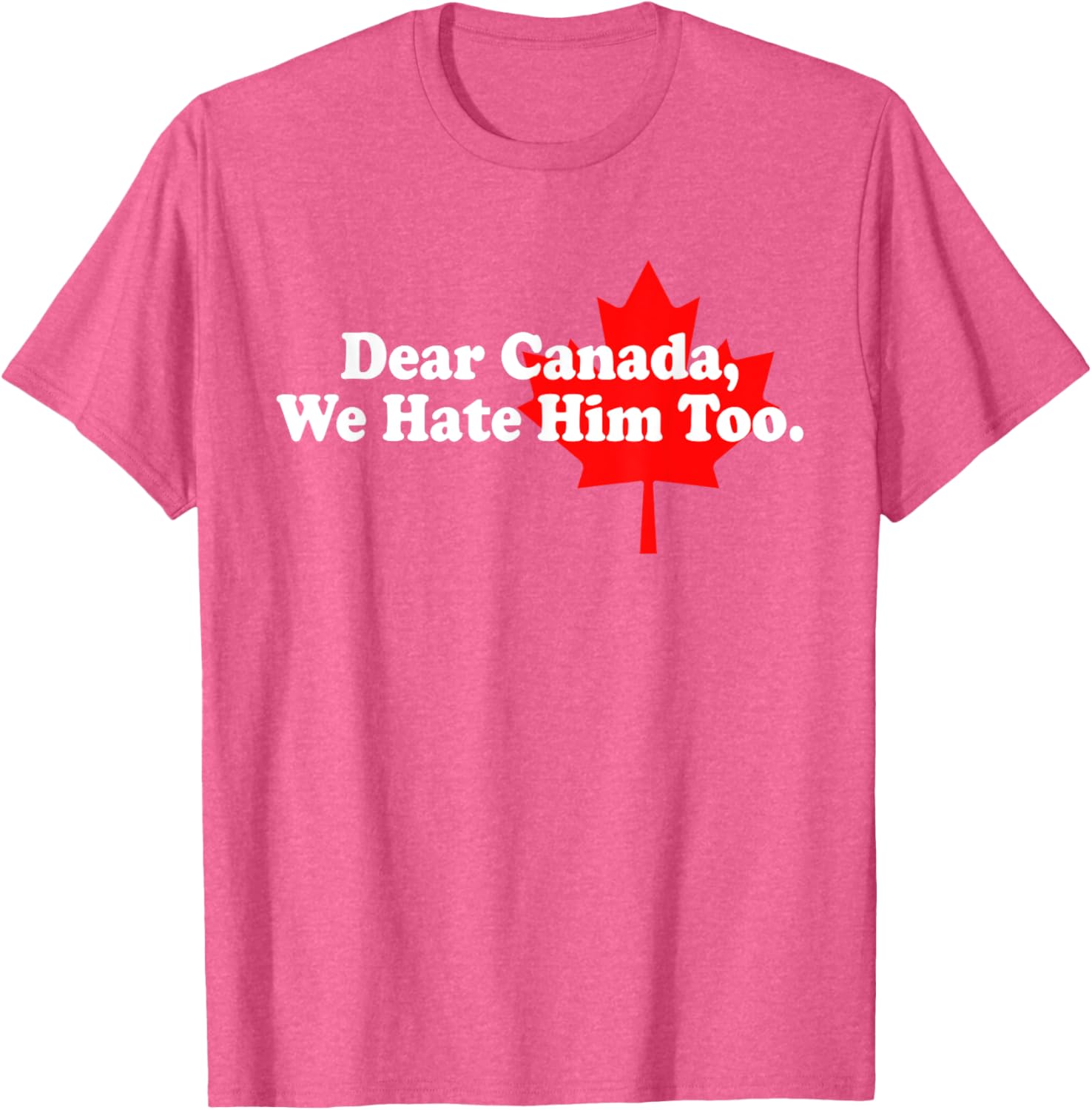 Dear Canada We Hate Him Too Political Protest T-Shirt