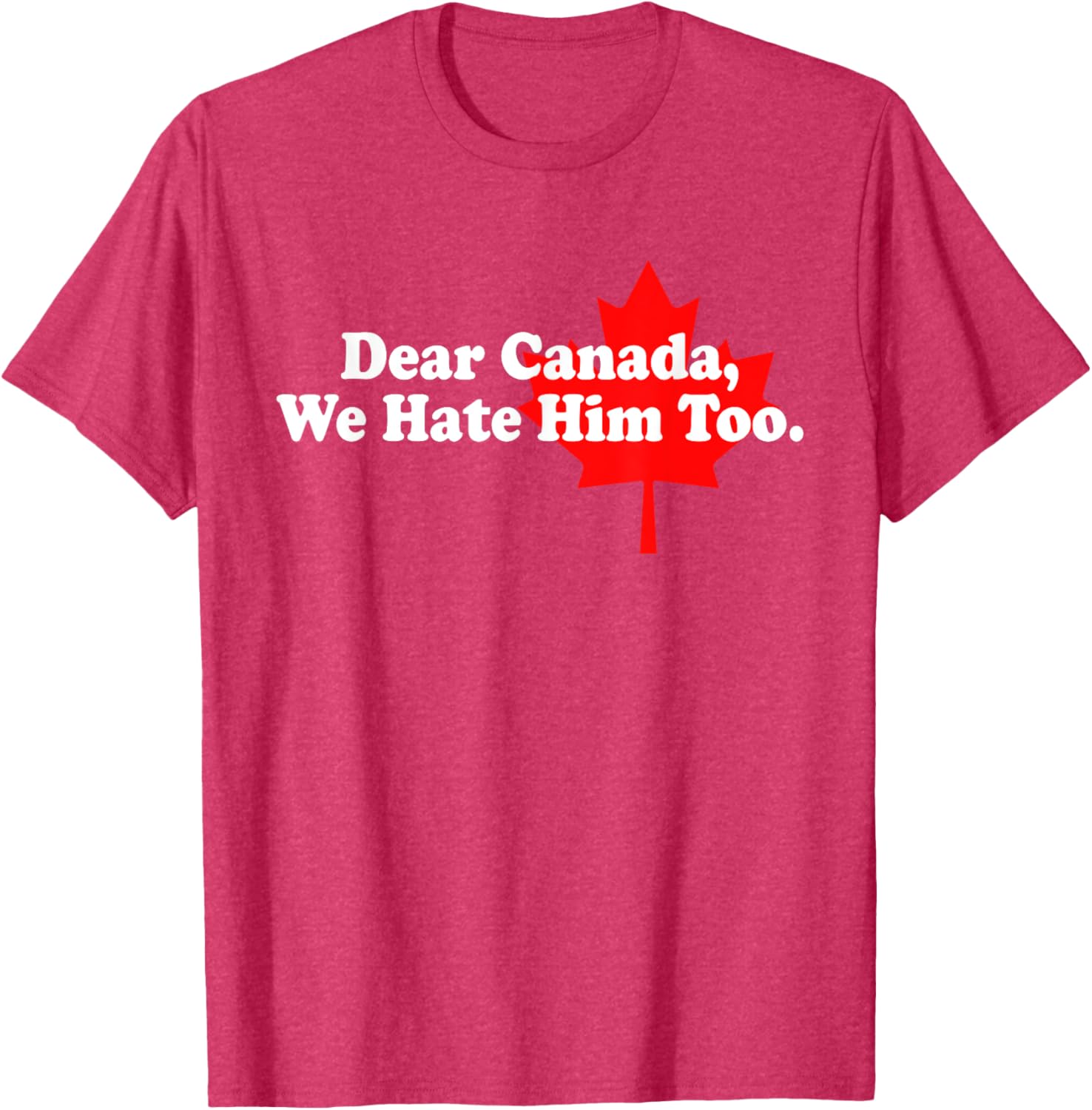 Dear Canada We Hate Him Too Political Protest T-Shirt