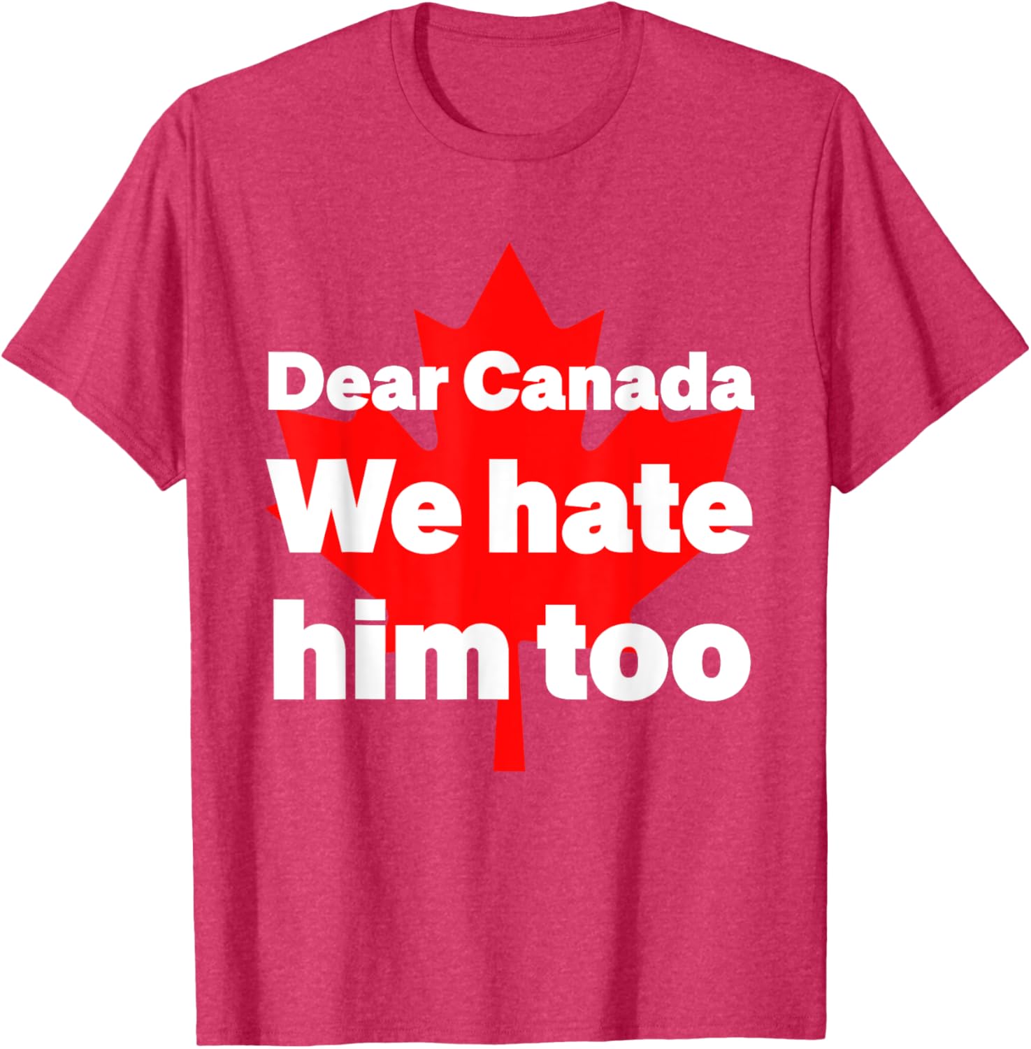 Dear Canada We Hate Him Too Political Protest T-Shirt