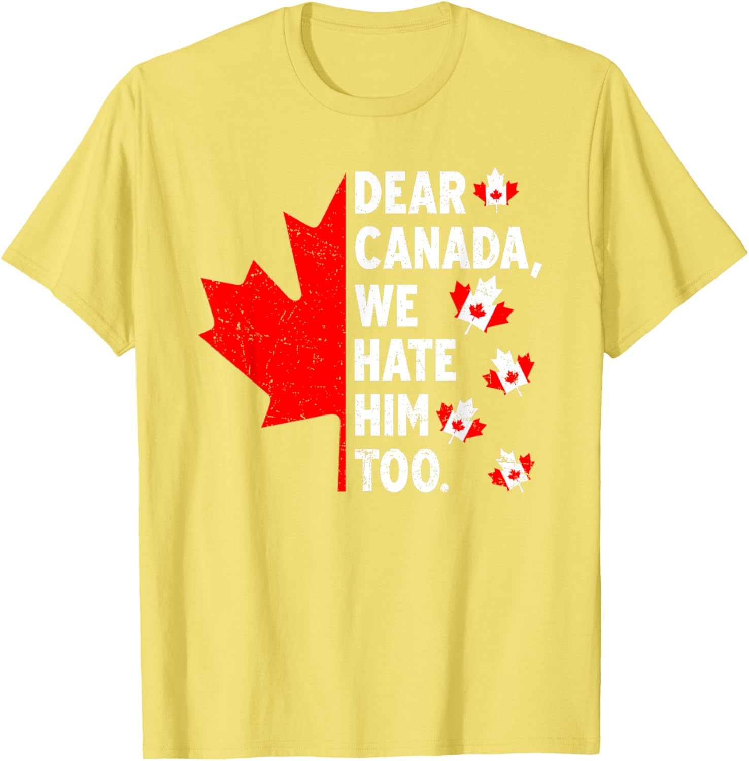 Dear Canada We Hate Him Too Political Protest T-Shirt