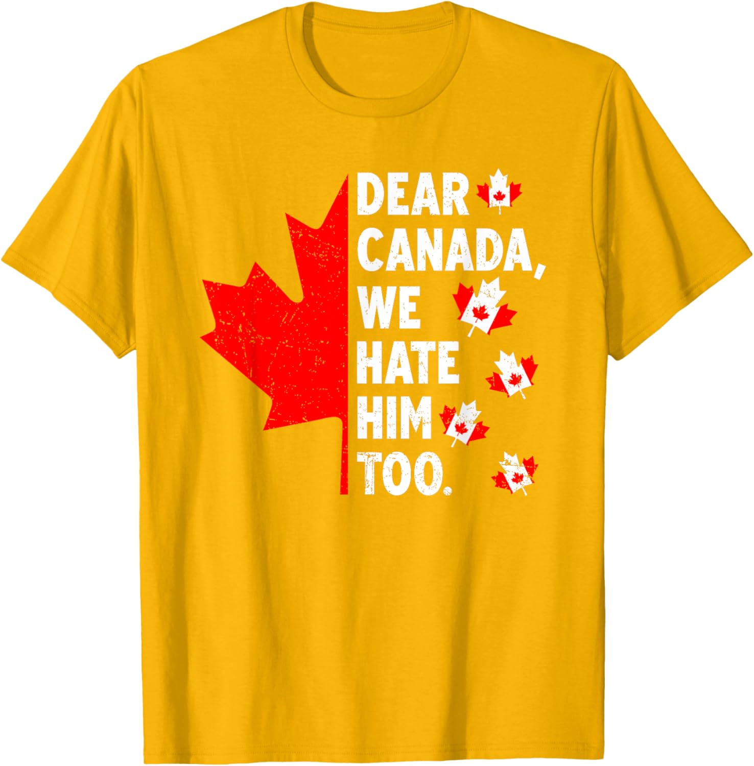 Dear Canada We Hate Him Too Political Protest T-Shirt
