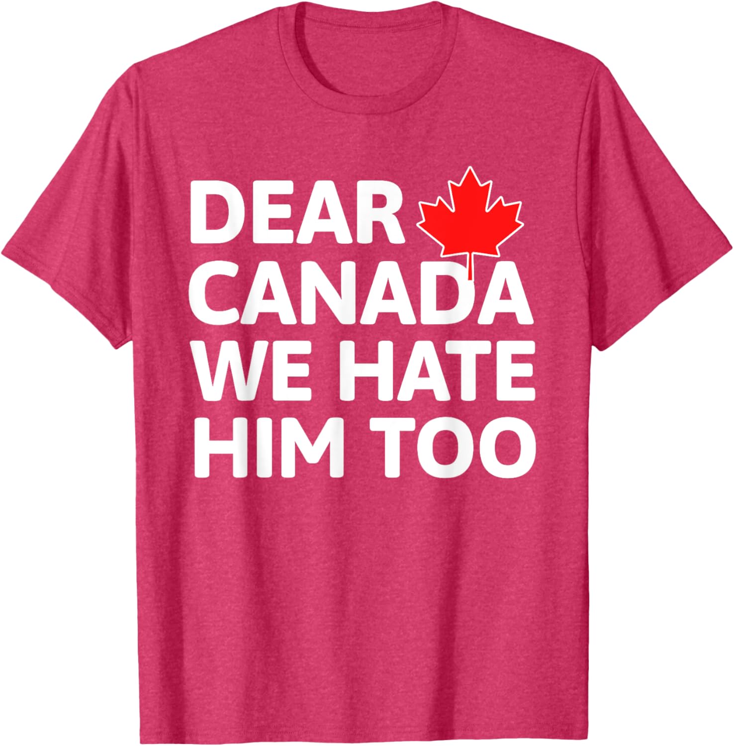 Dear Canada We Hate Him Too Political Protest T-Shirt