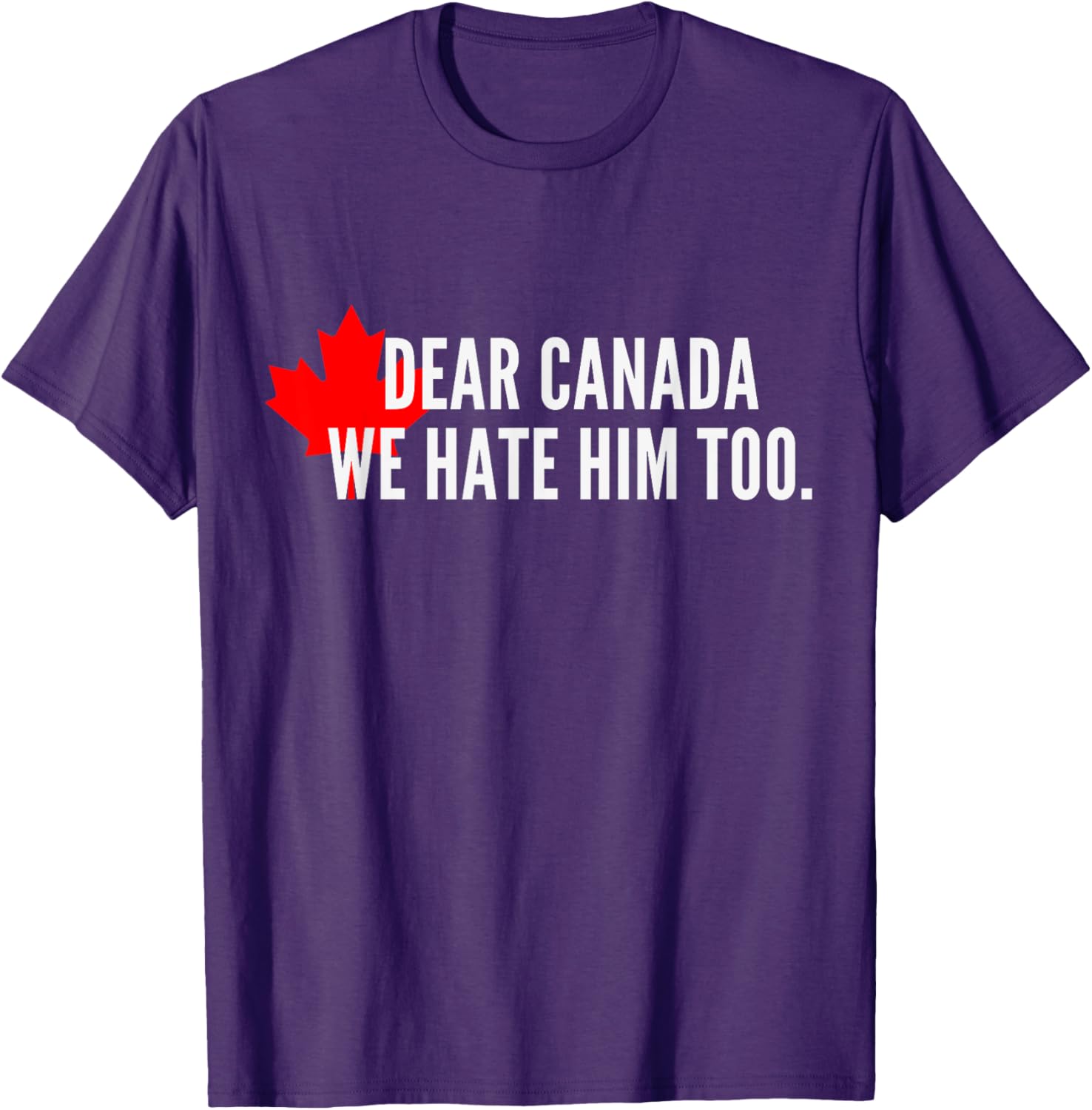 Dear-Canada-We Hate-Him Too-Political-Protest T-Shirt