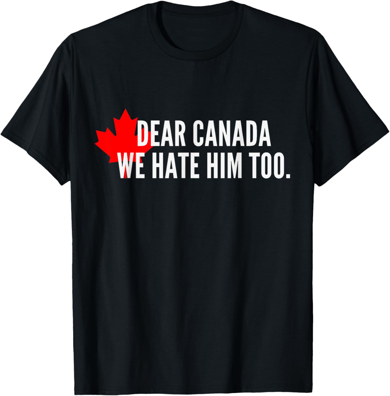 Dear-Canada-We Hate-Him Too-Political-Protest T-Shirt