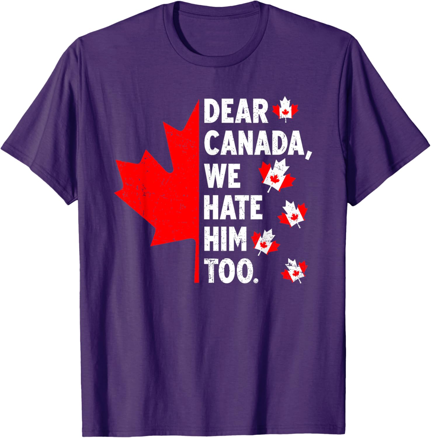 Dear Canada We Hate Him Too Political Protest T-Shirt