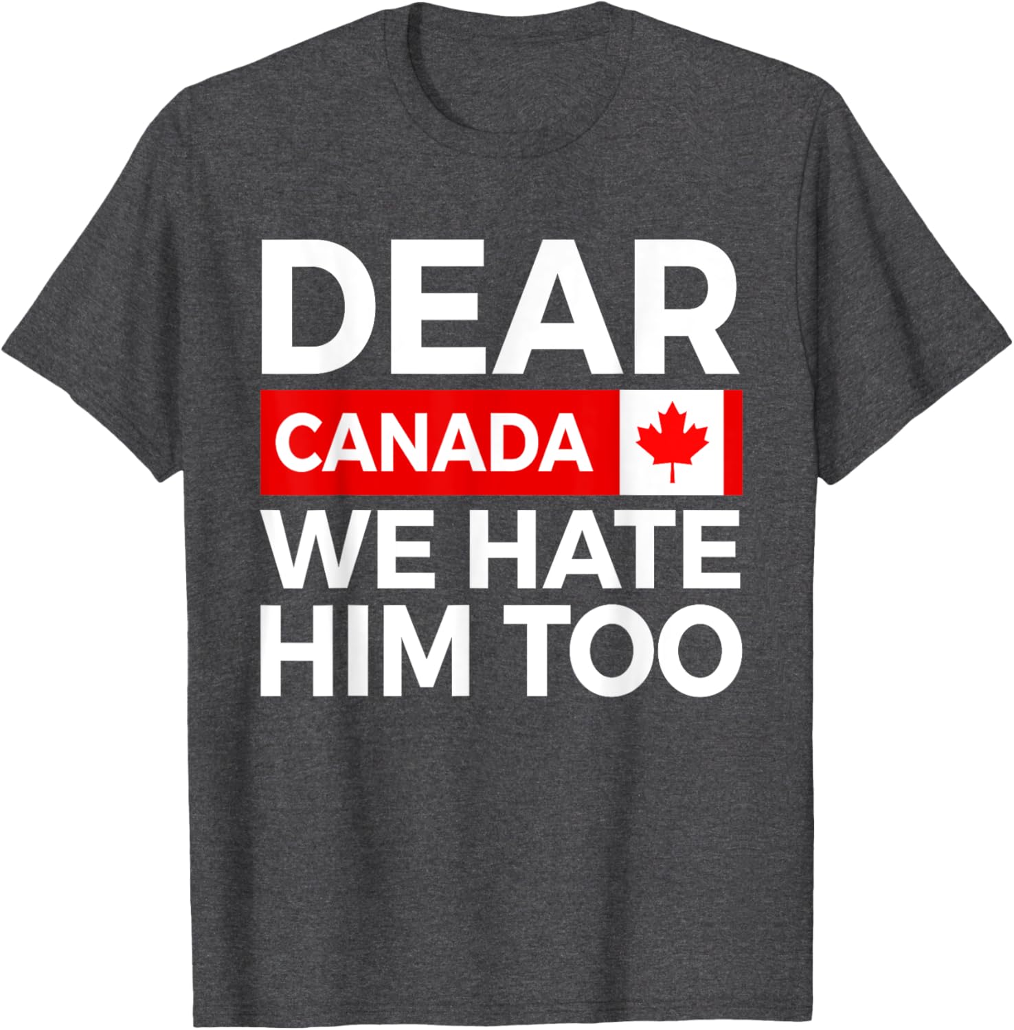 Dear Canada We Hate Him Too Political Protest T-Shirt