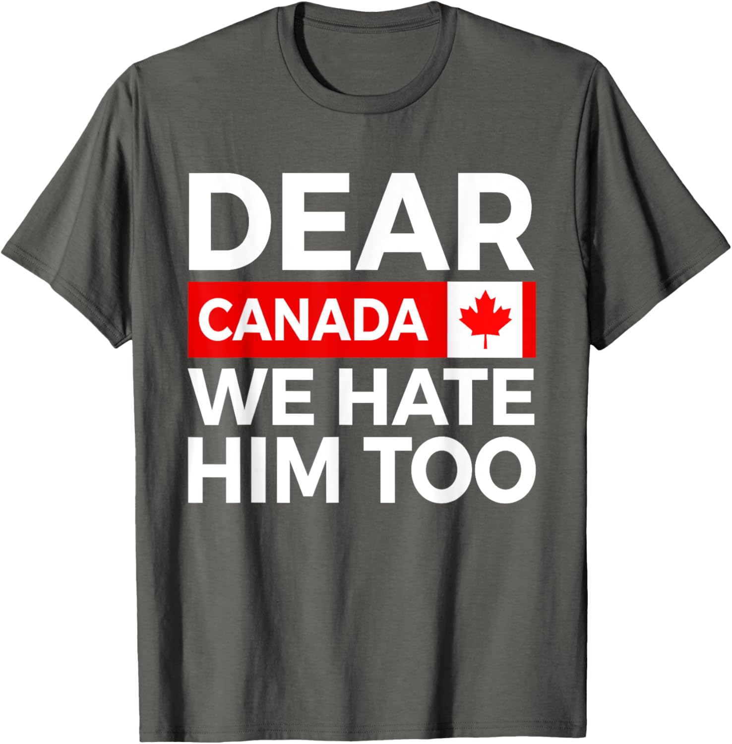 Dear Canada We Hate Him Too Political Protest T-Shirt