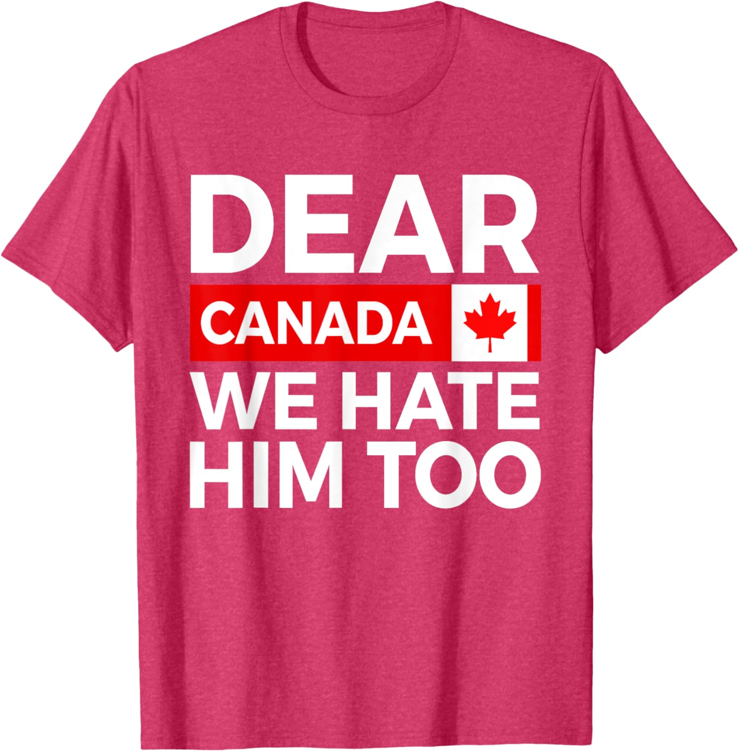Dear Canada We Hate Him Too Political Protest T-Shirt