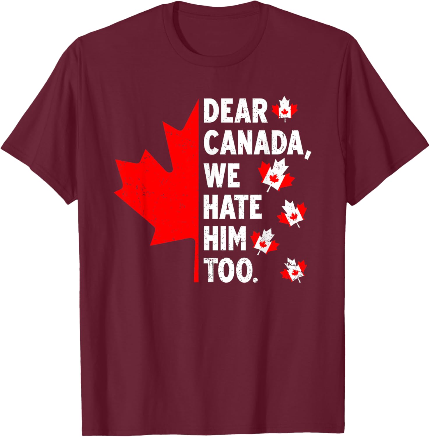 Dear Canada We Hate Him Too Political Protest T-Shirt