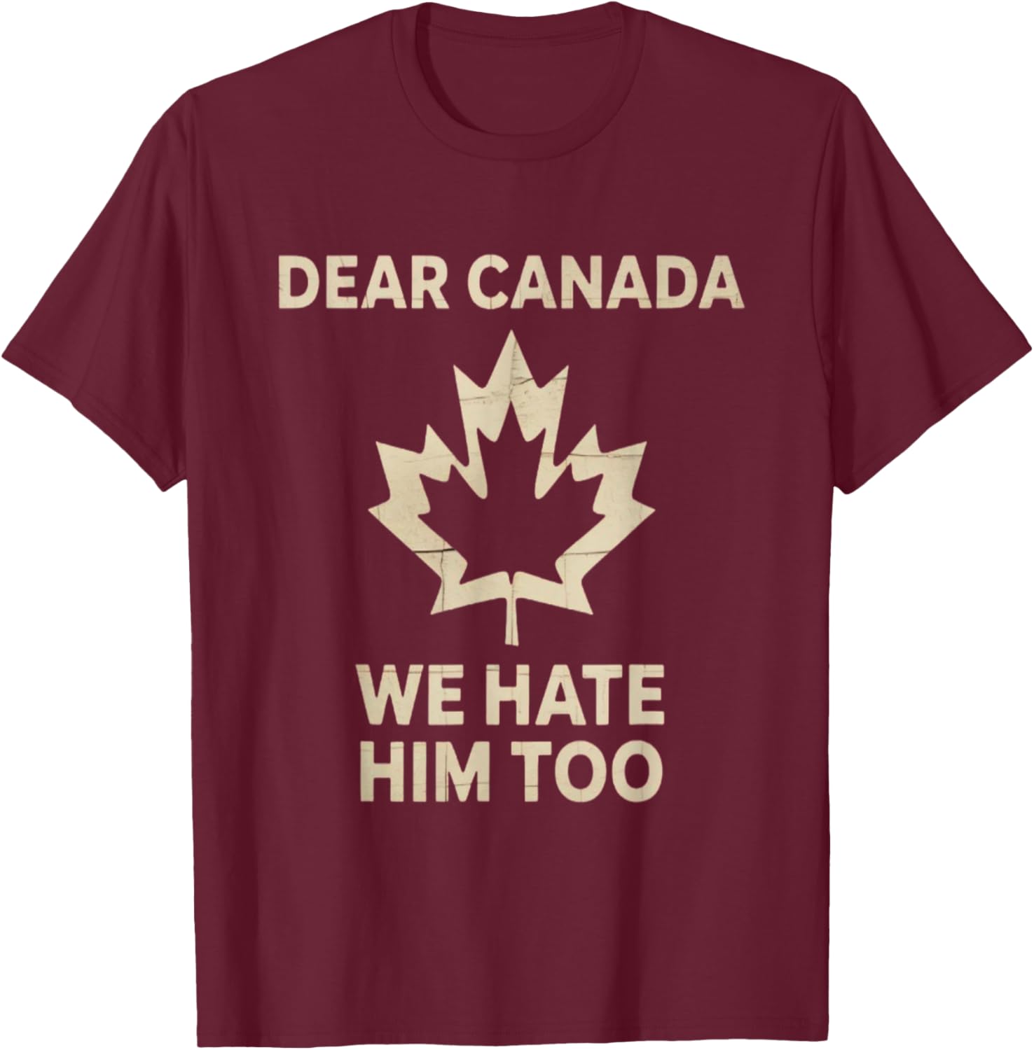 Dear Canada We Hate Him Too Political Protest - Tee T-Shirt
