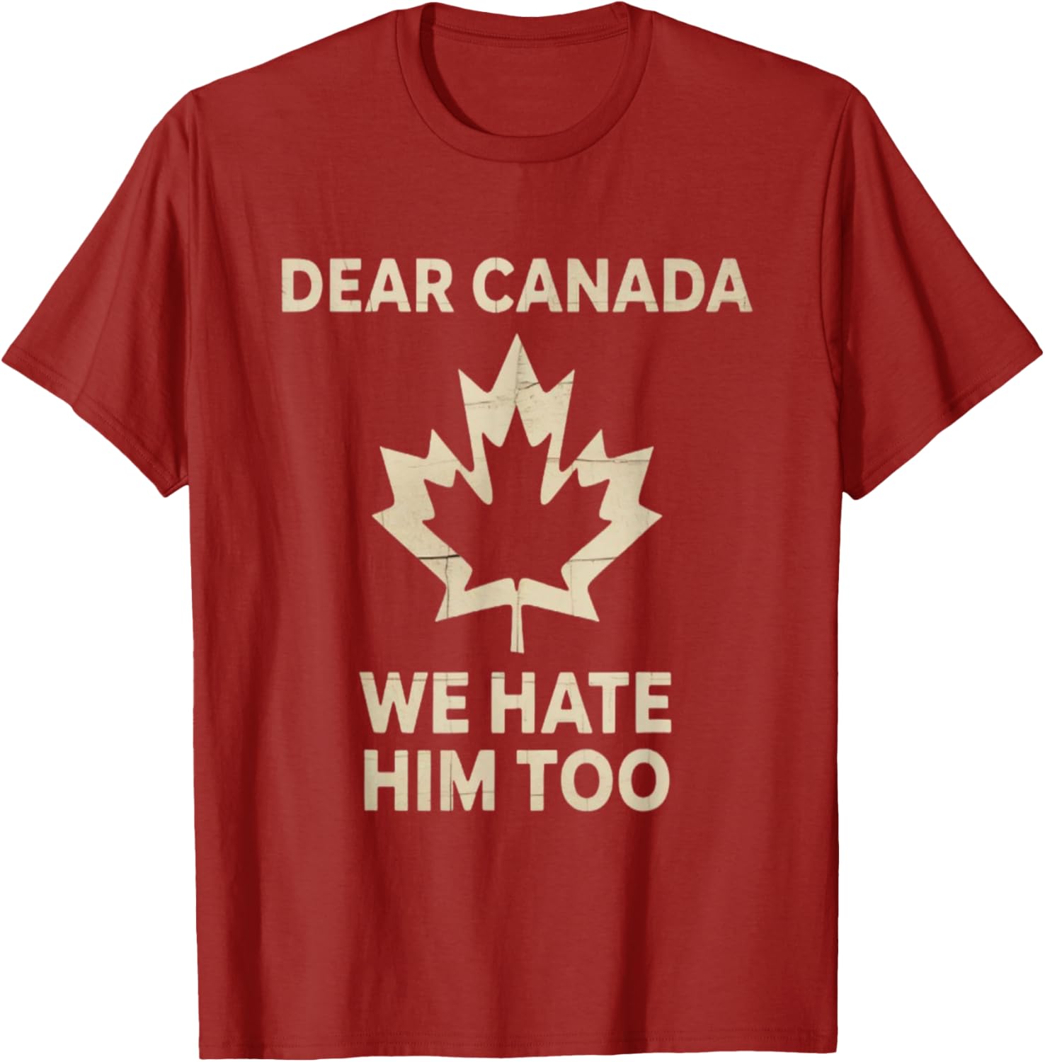 Dear Canada We Hate Him Too Political Protest - Tee T-Shirt