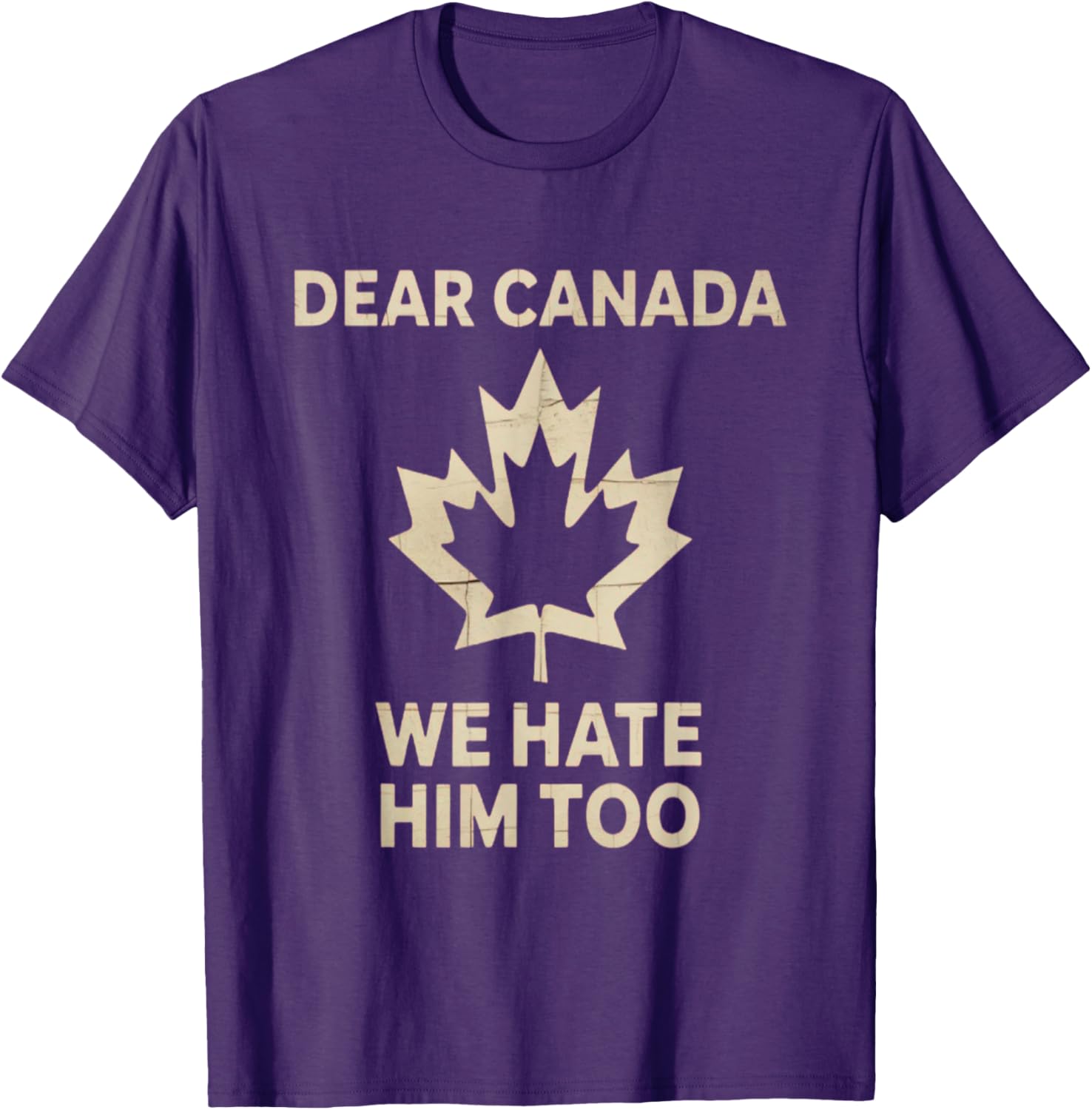 Dear Canada We Hate Him Too Political Protest - Tee T-Shirt