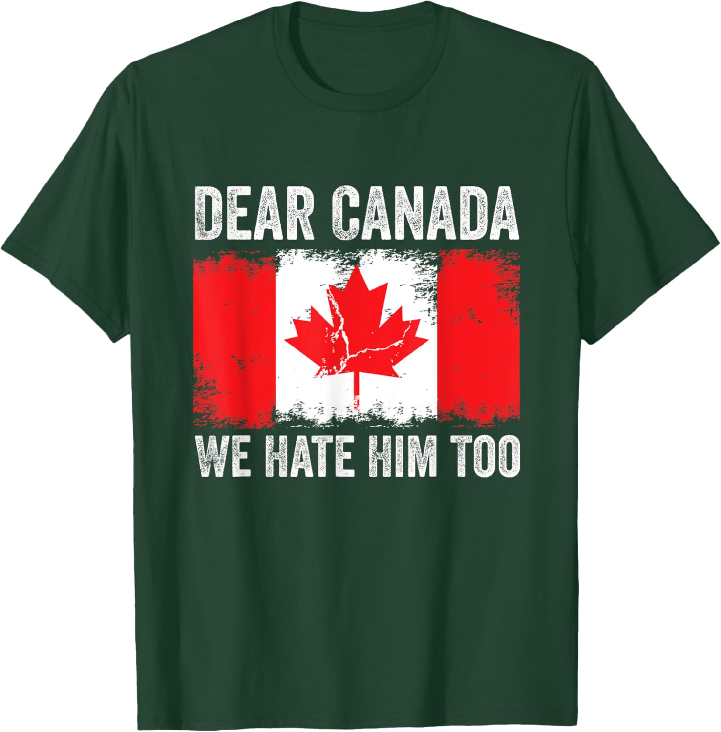 Dear Canada We Hate Him Too Political Protest Vintage T-Shirt