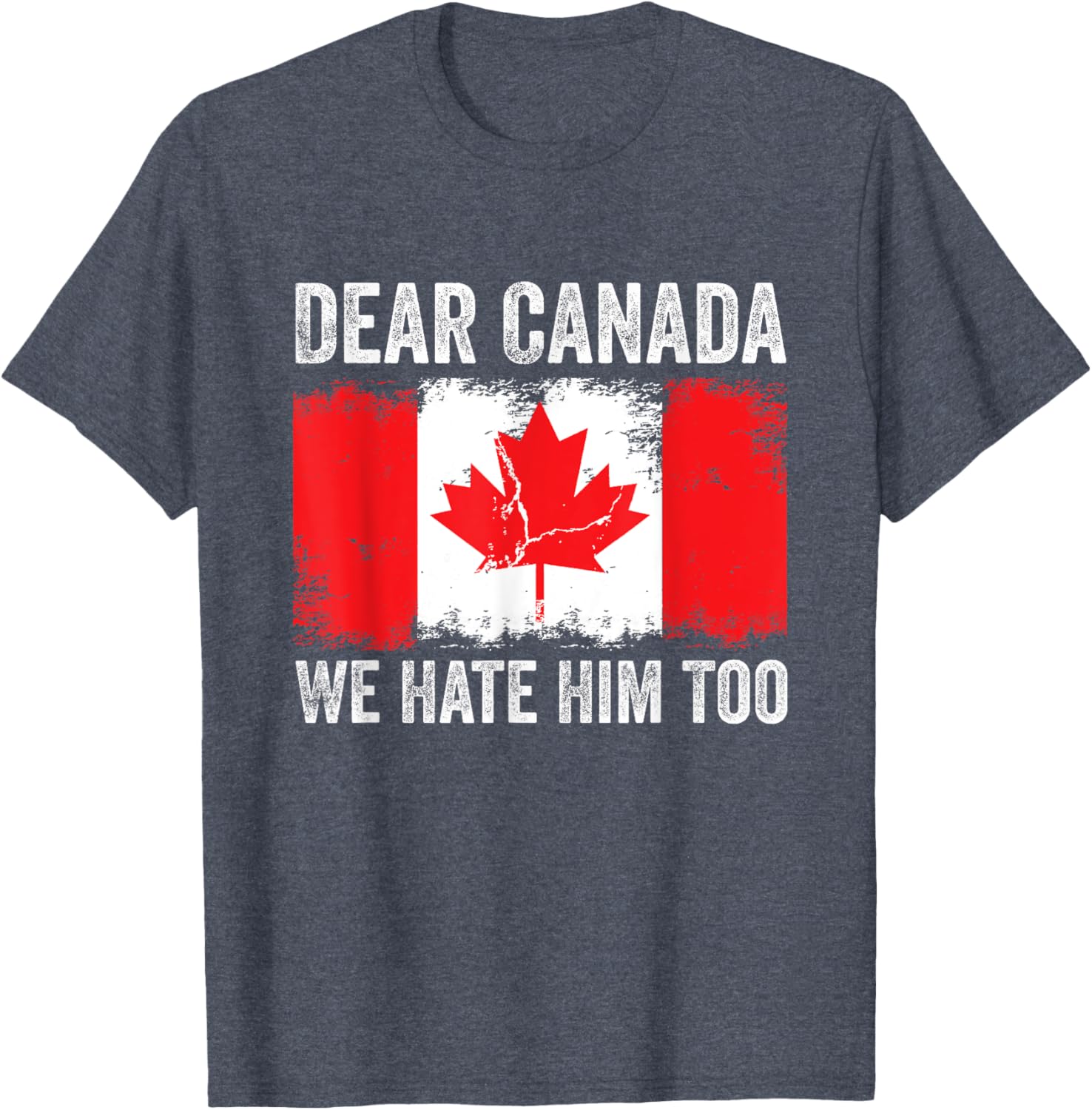 Dear Canada We Hate Him Too Political Protest Vintage T-Shirt