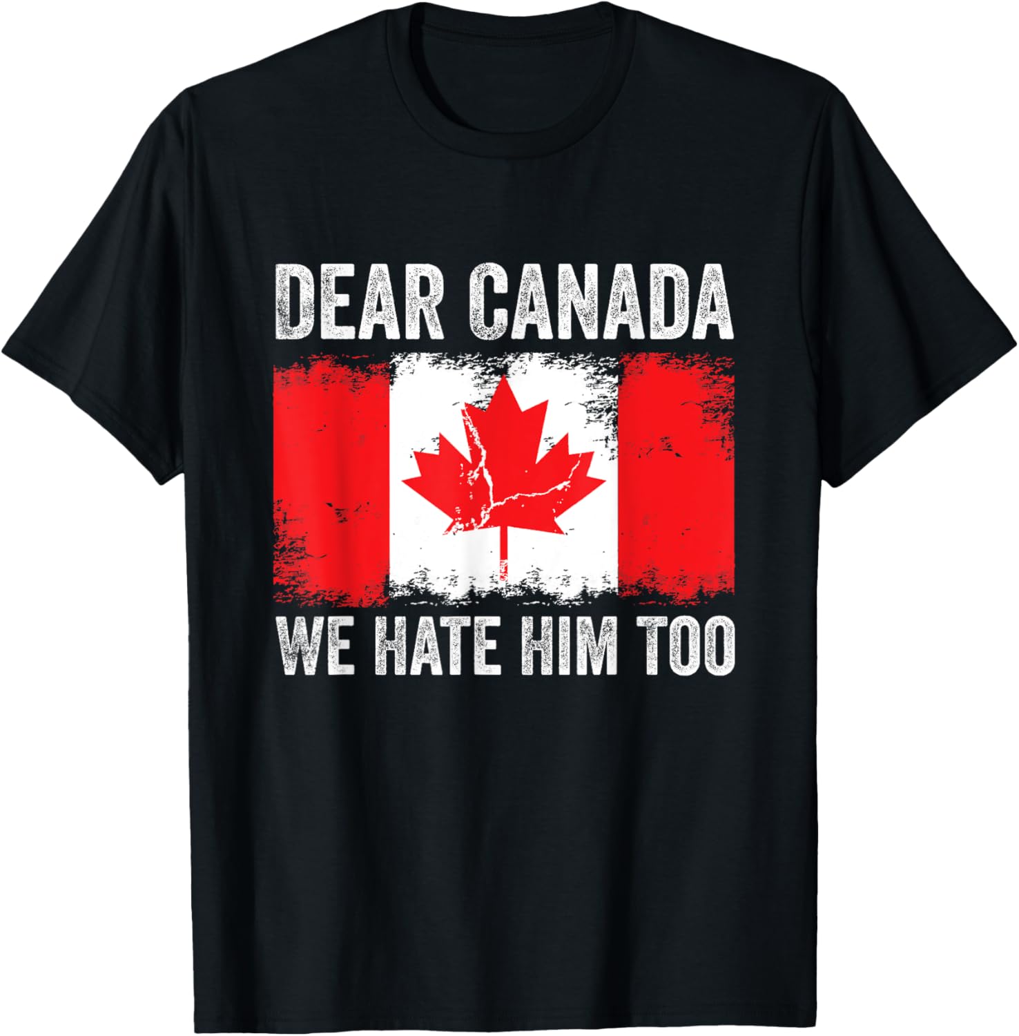 Dear Canada We Hate Him Too Political Protest Vintage T-Shirt
