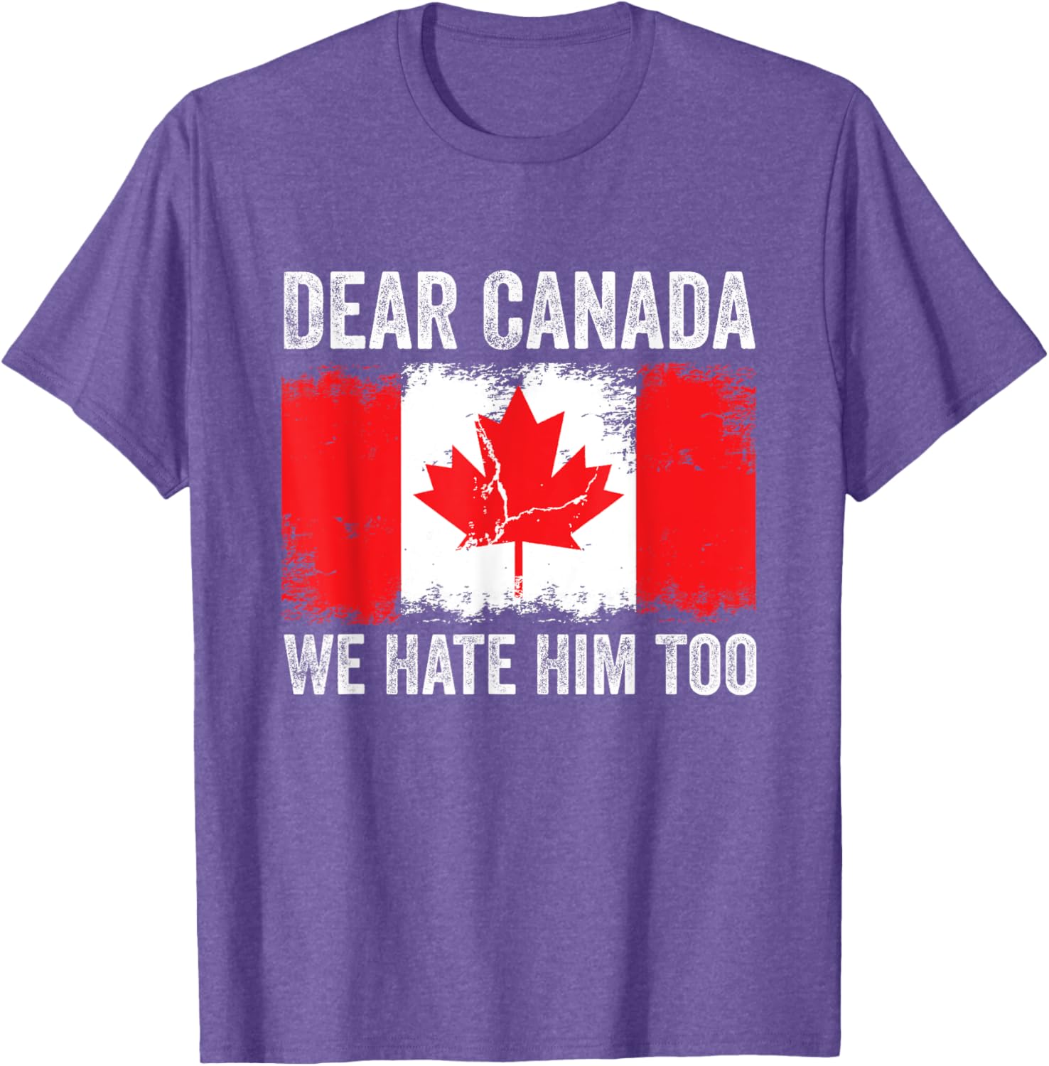 Dear Canada We Hate Him Too Political Protest Vintage T-Shirt