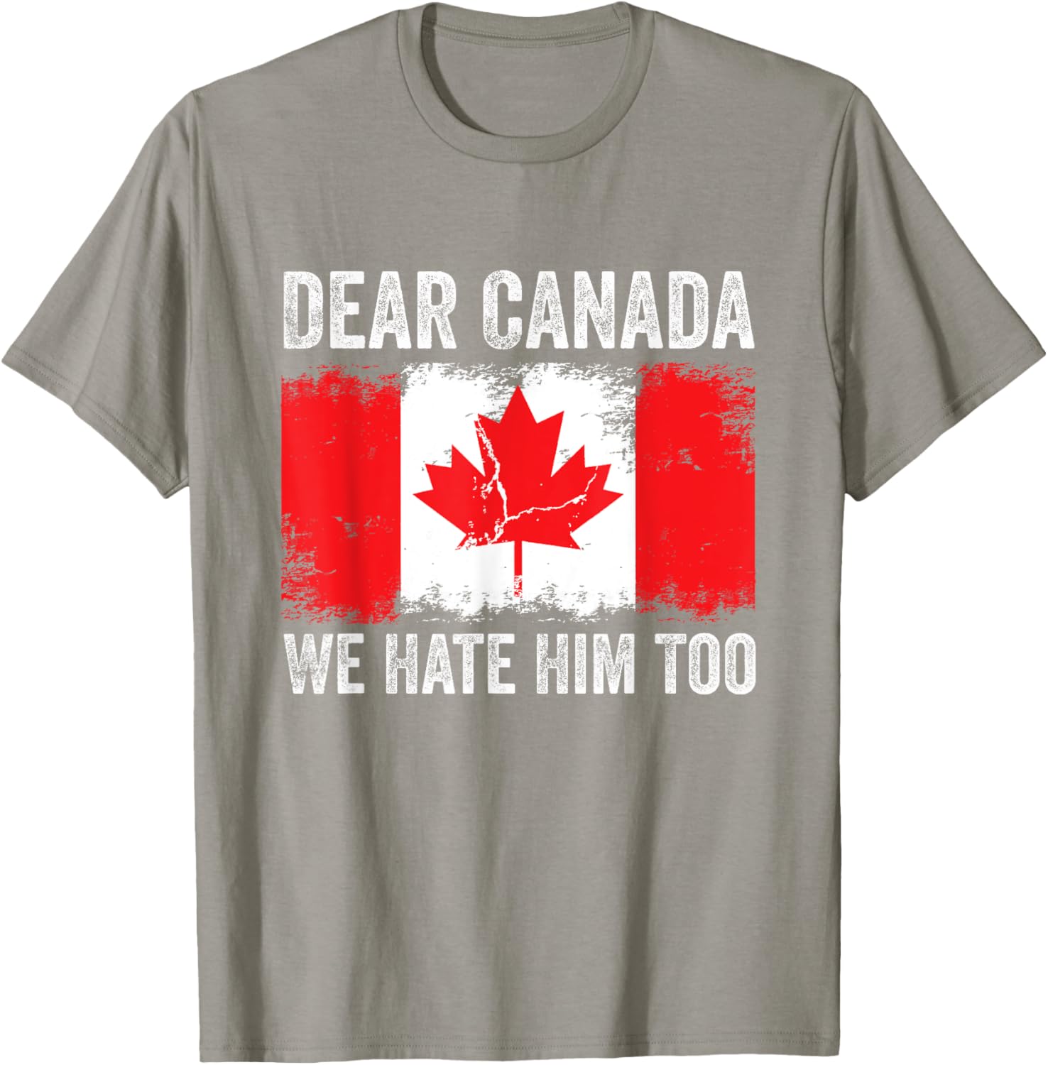 Dear Canada We Hate Him Too Political Protest Vintage T-Shirt