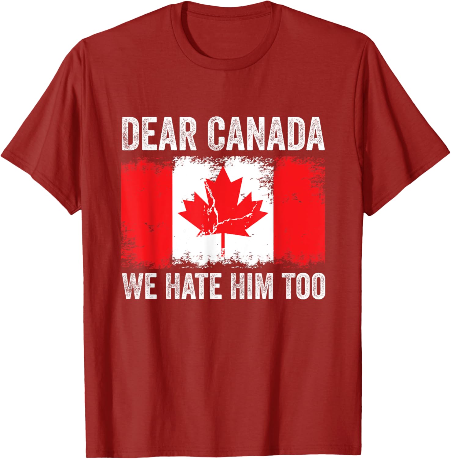 Dear Canada We Hate Him Too Political Protest Vintage T-Shirt