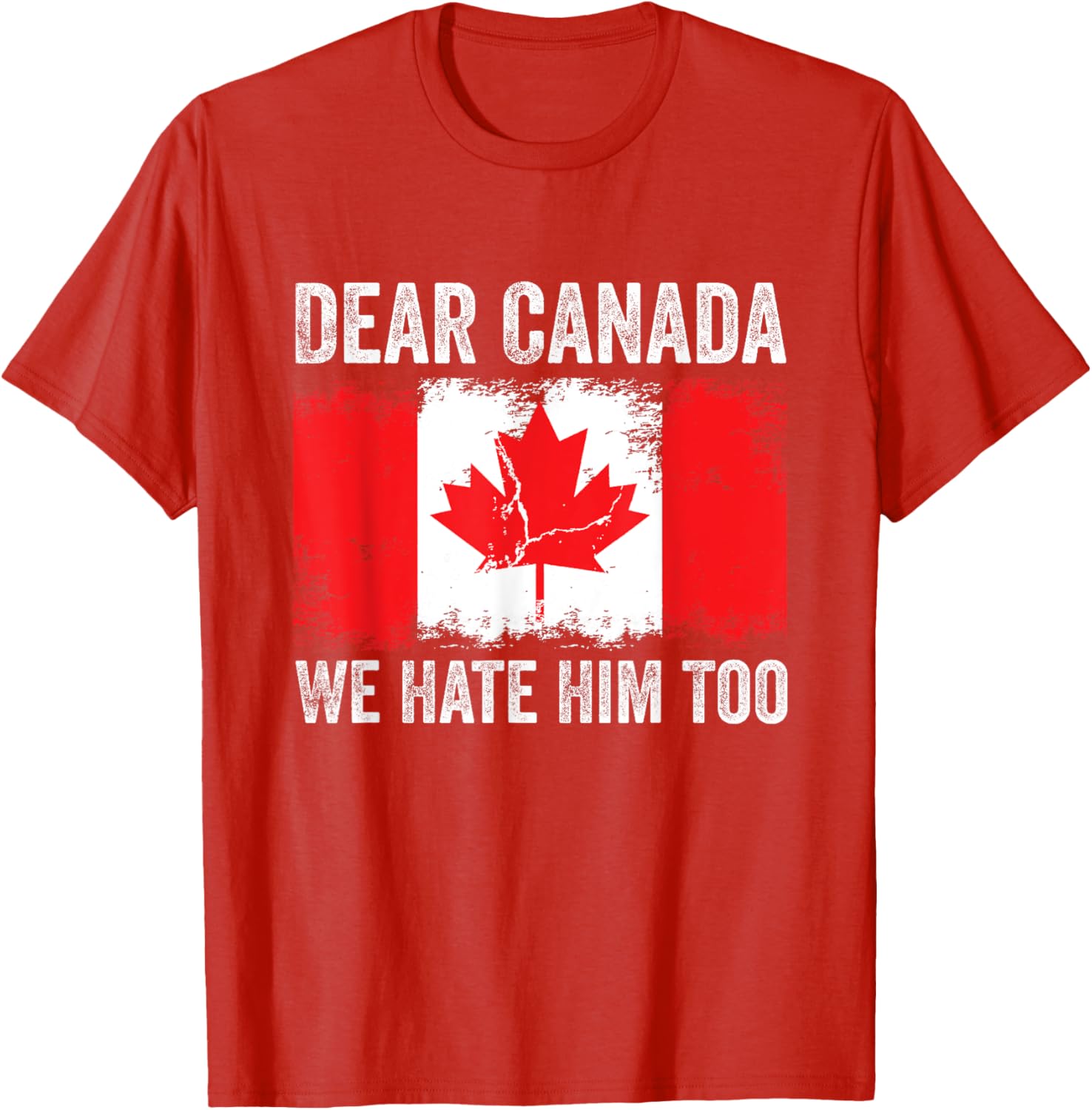 Dear Canada We Hate Him Too Political Protest Vintage T-Shirt
