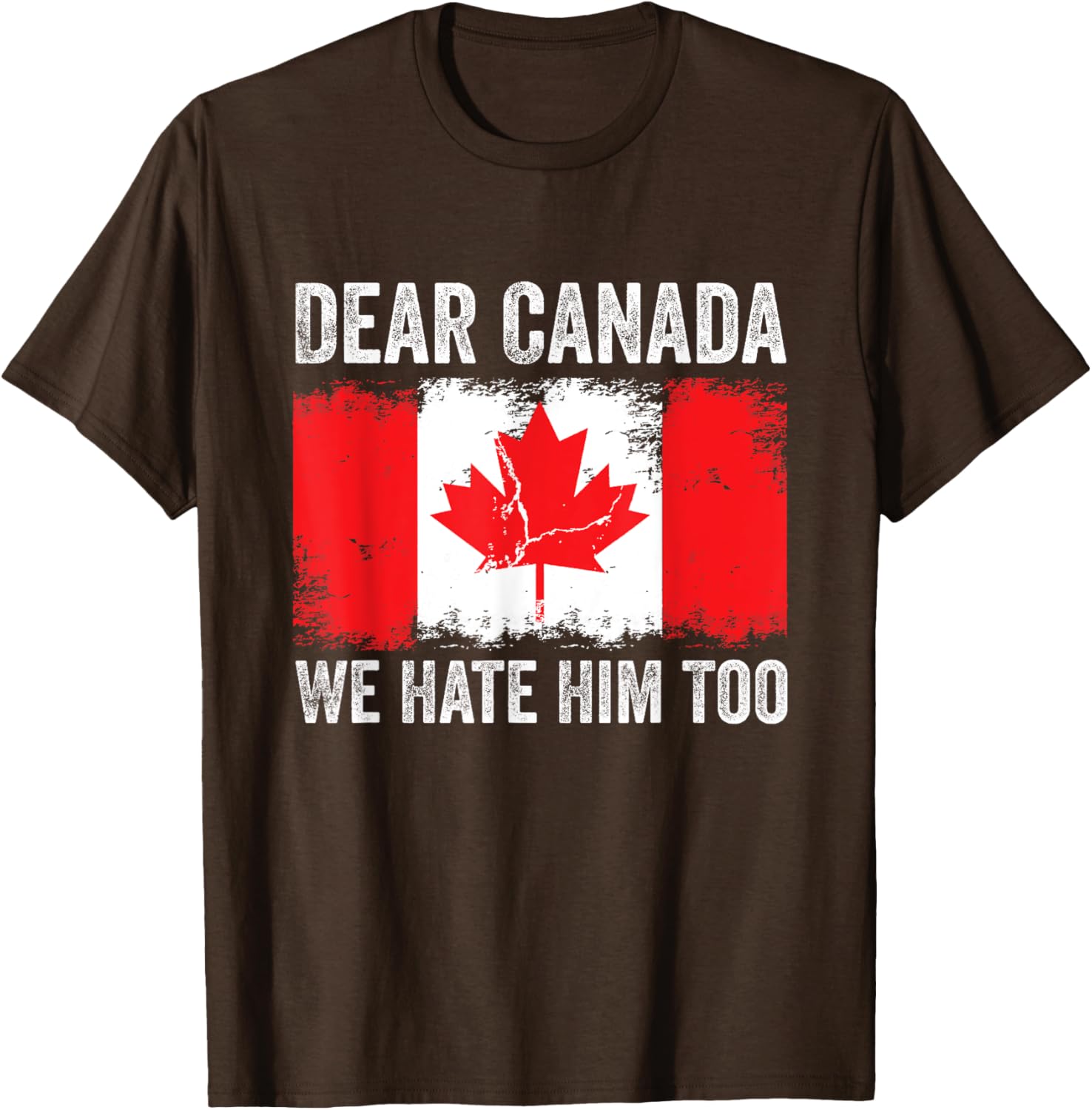 Dear Canada We Hate Him Too Political Protest Vintage T-Shirt