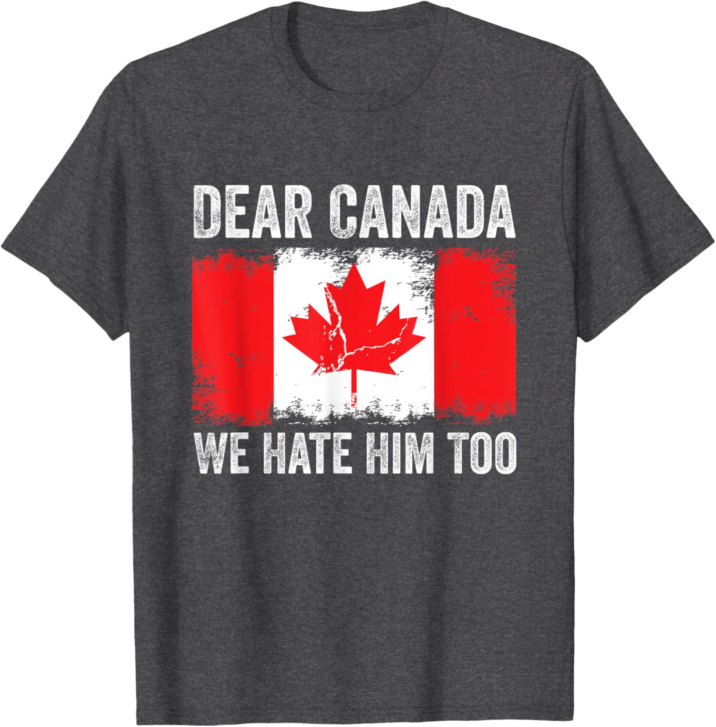 Dear Canada We Hate Him Too Political Protest Vintage T-Shirt