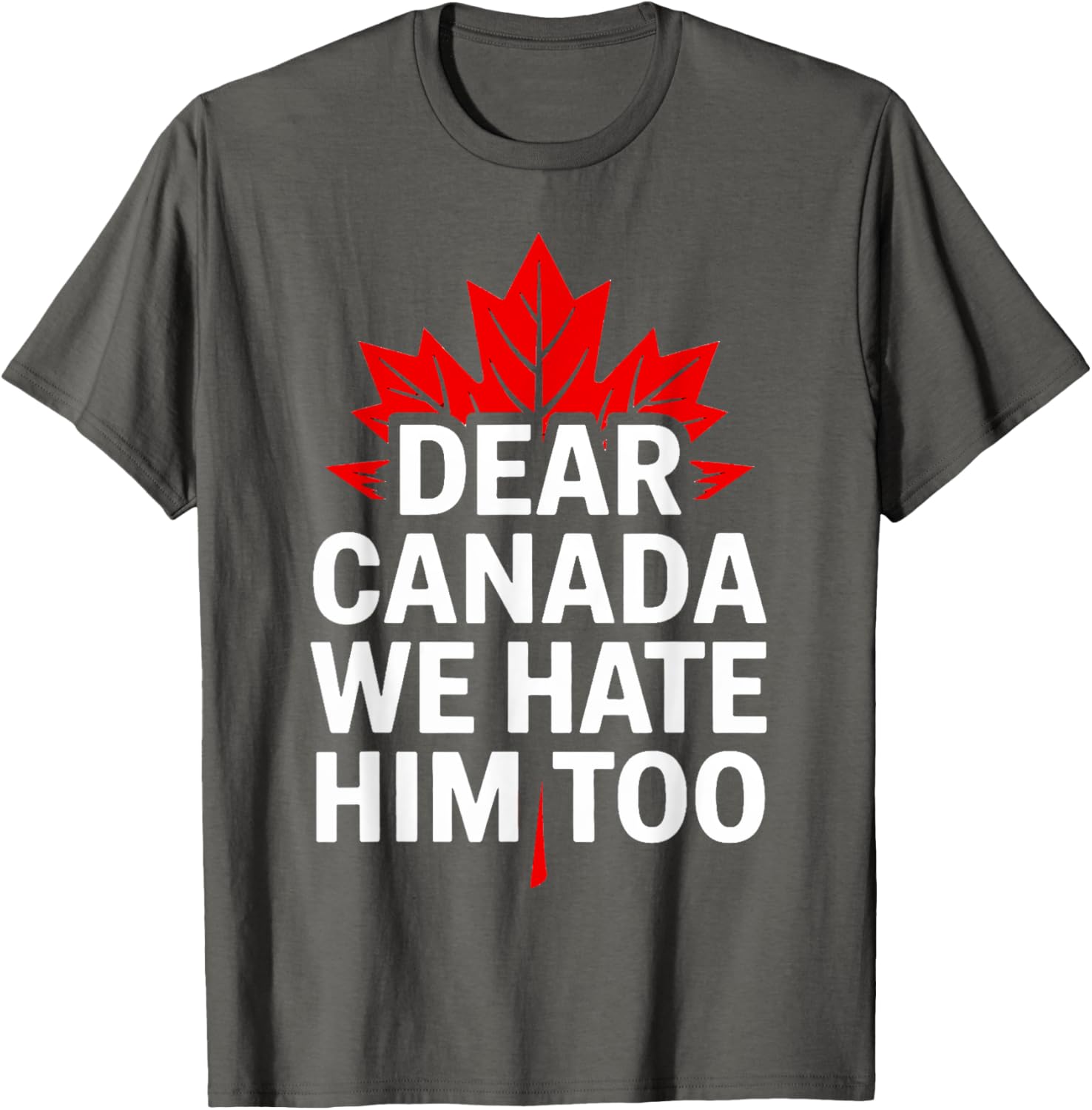 Dear Canada We Hate Him Too Retro T-Shirt