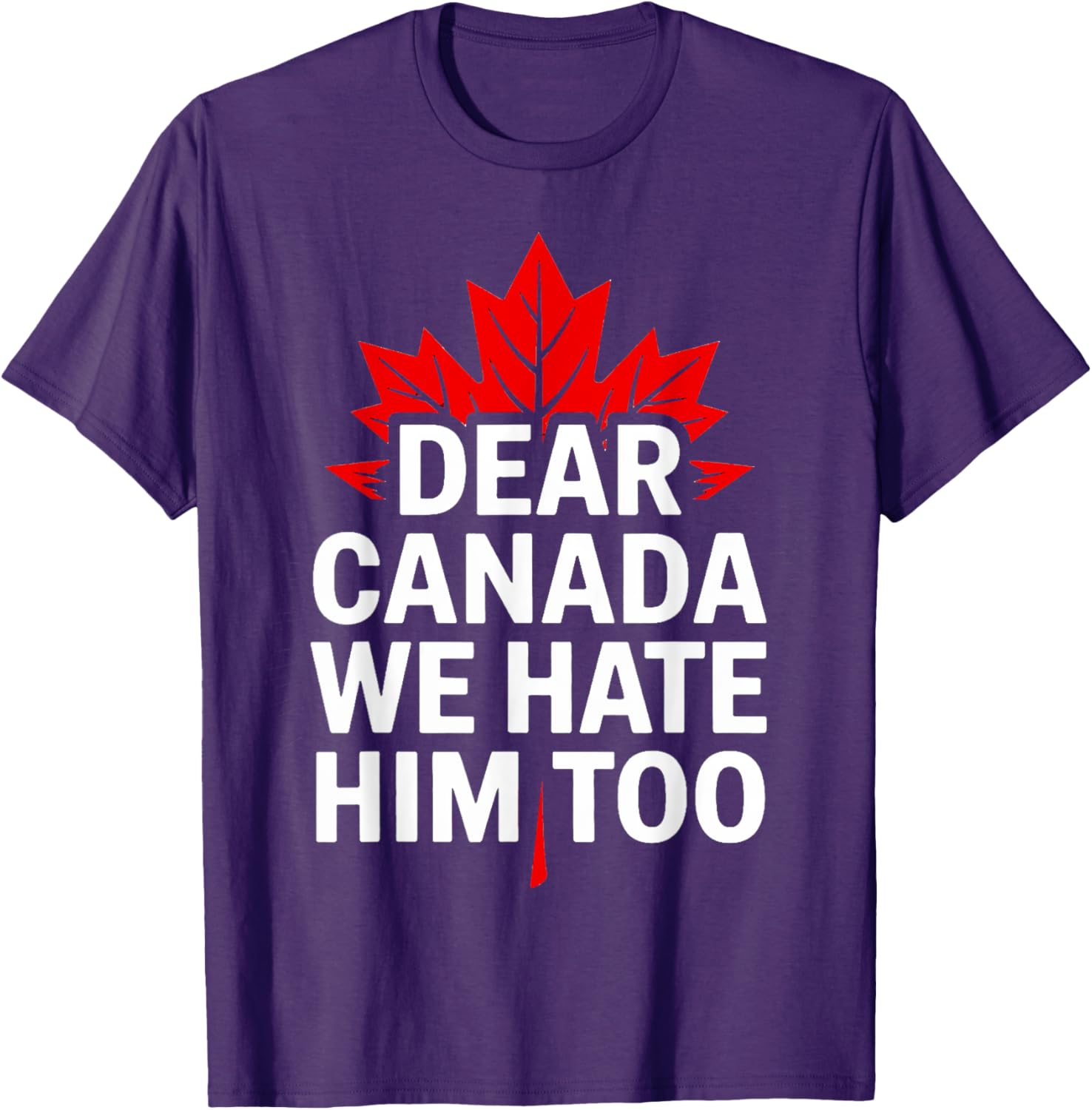 Dear Canada We Hate Him Too Retro T-Shirt