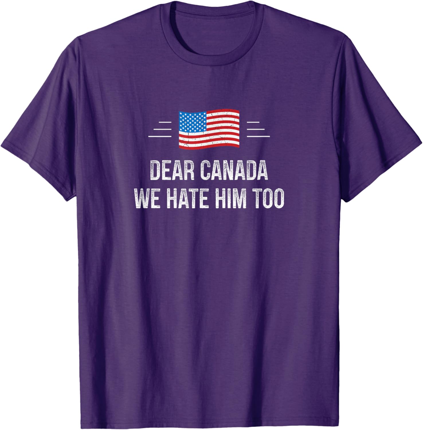 Dear Canada - We Hate Him Too - Vintage Style - T-Shirt