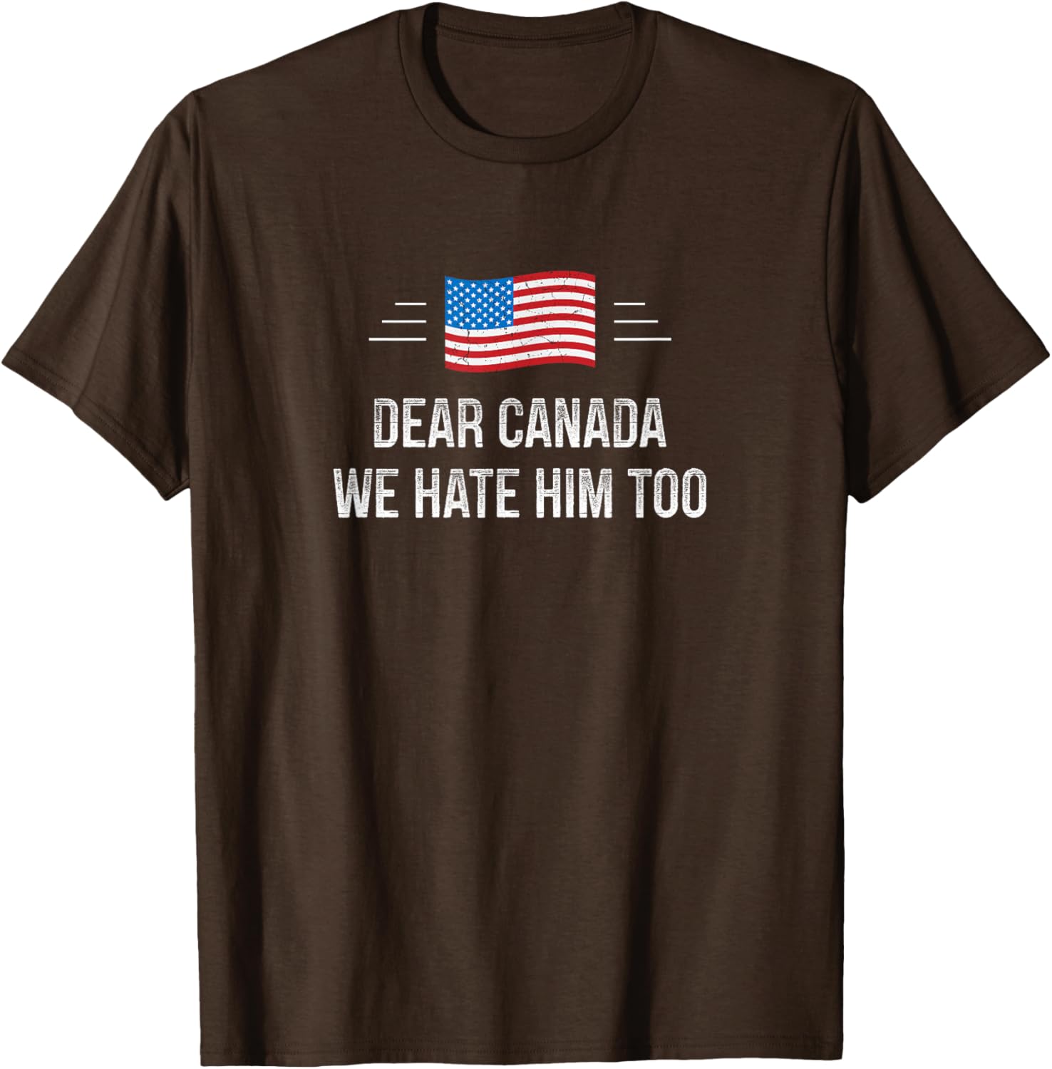 Dear Canada - We Hate Him Too - Vintage Style - T-Shirt