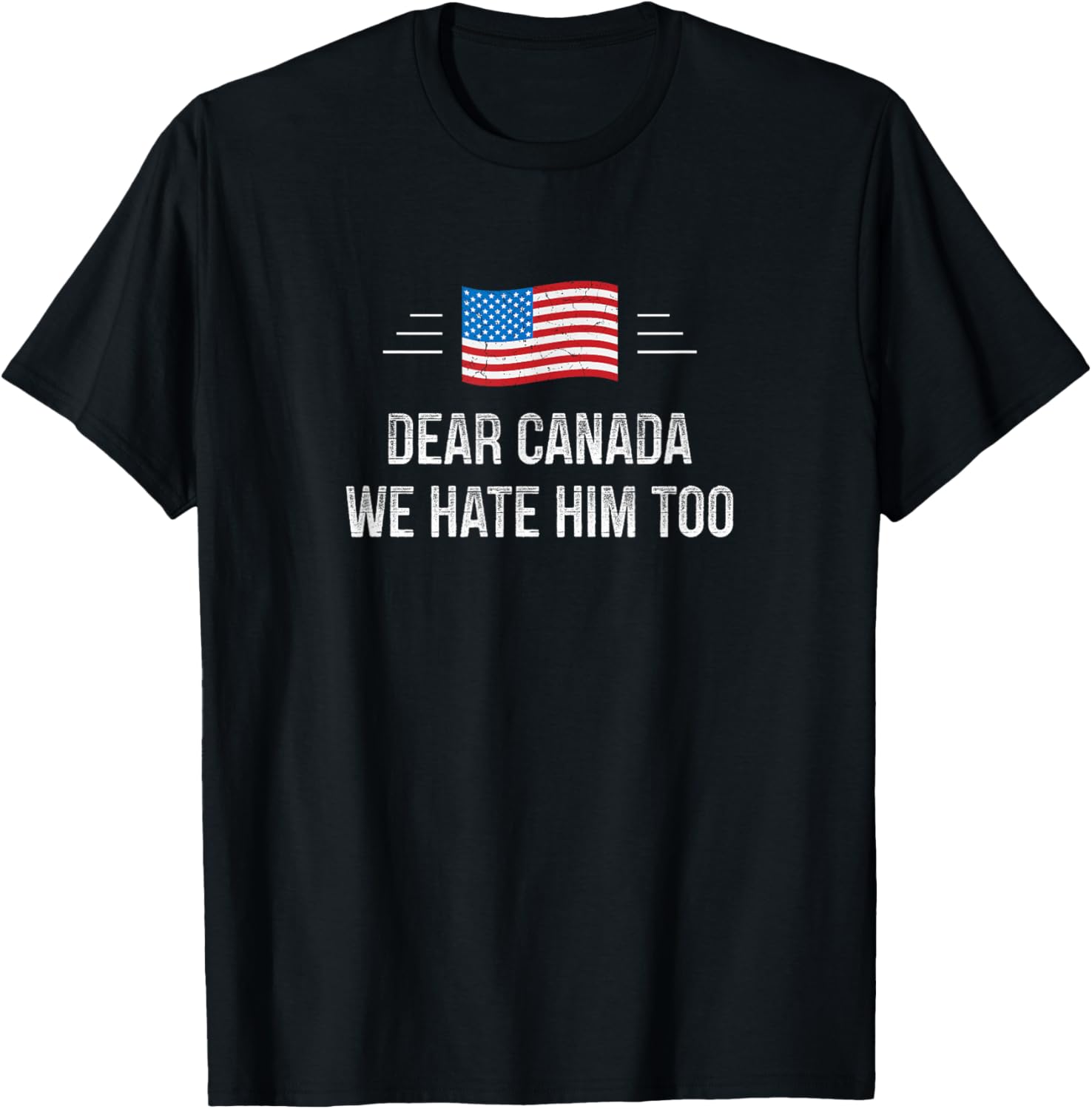 Dear Canada - We Hate Him Too - Vintage Style - T-Shirt