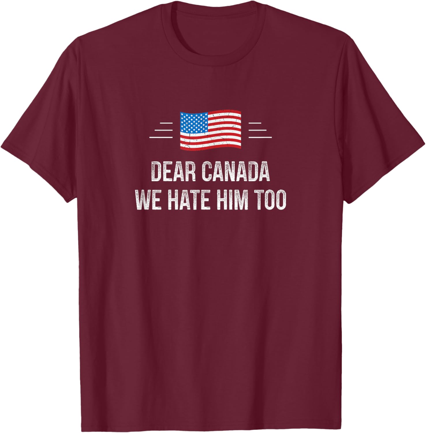 Dear Canada - We Hate Him Too - Vintage Style - T-Shirt