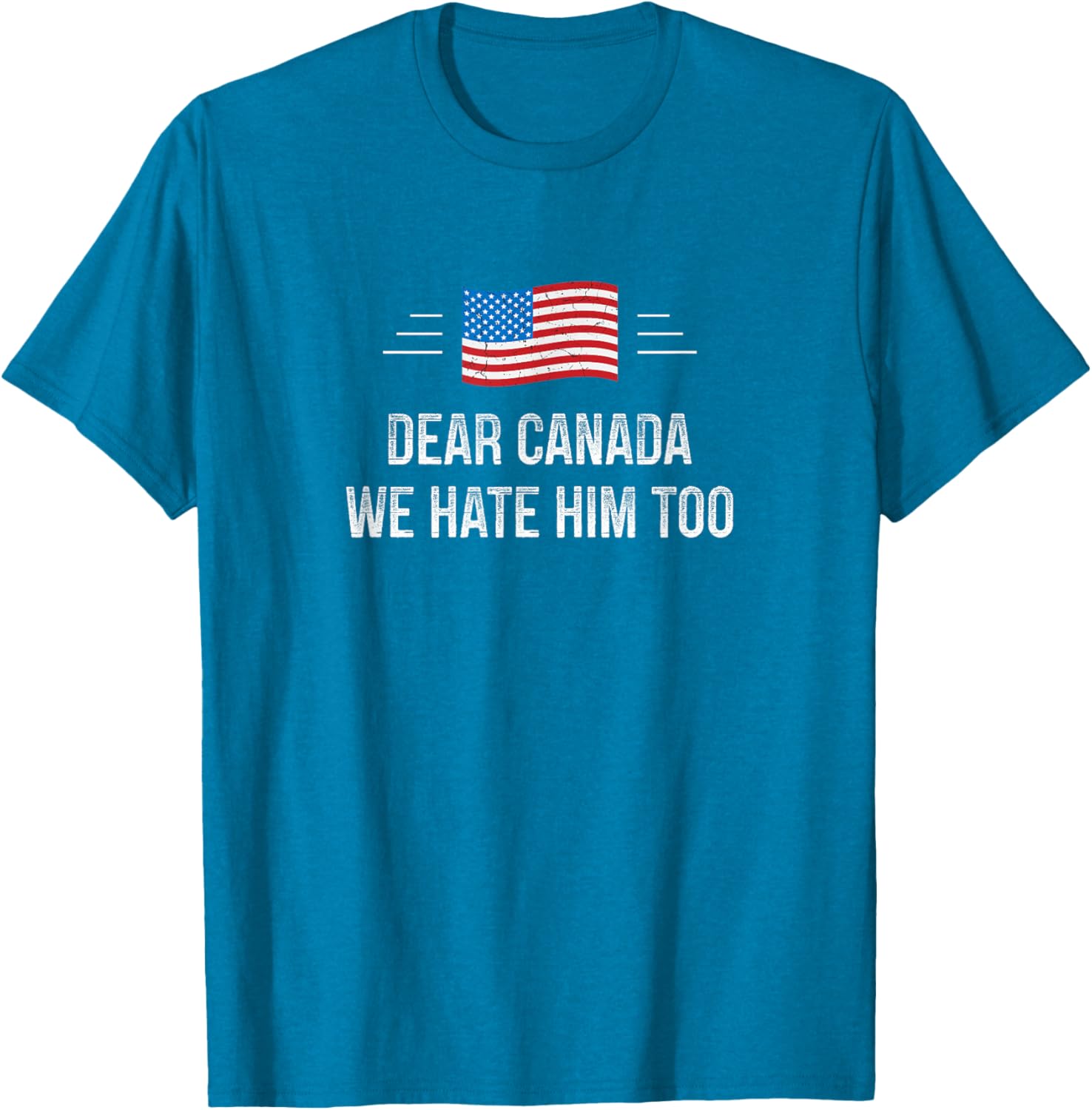 Dear Canada - We Hate Him Too - Vintage Style - T-Shirt