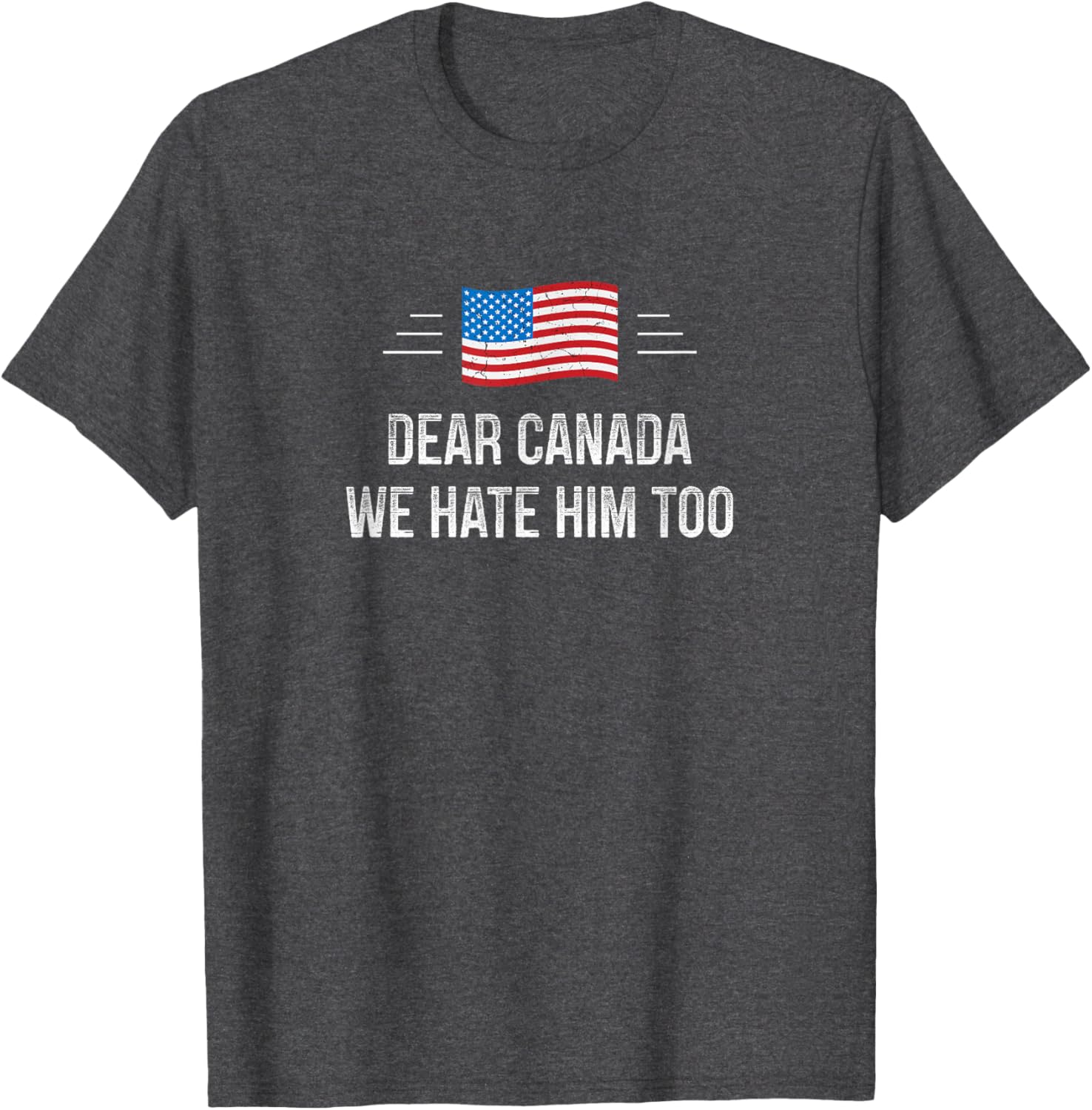 Dear Canada - We Hate Him Too - Vintage Style - T-Shirt