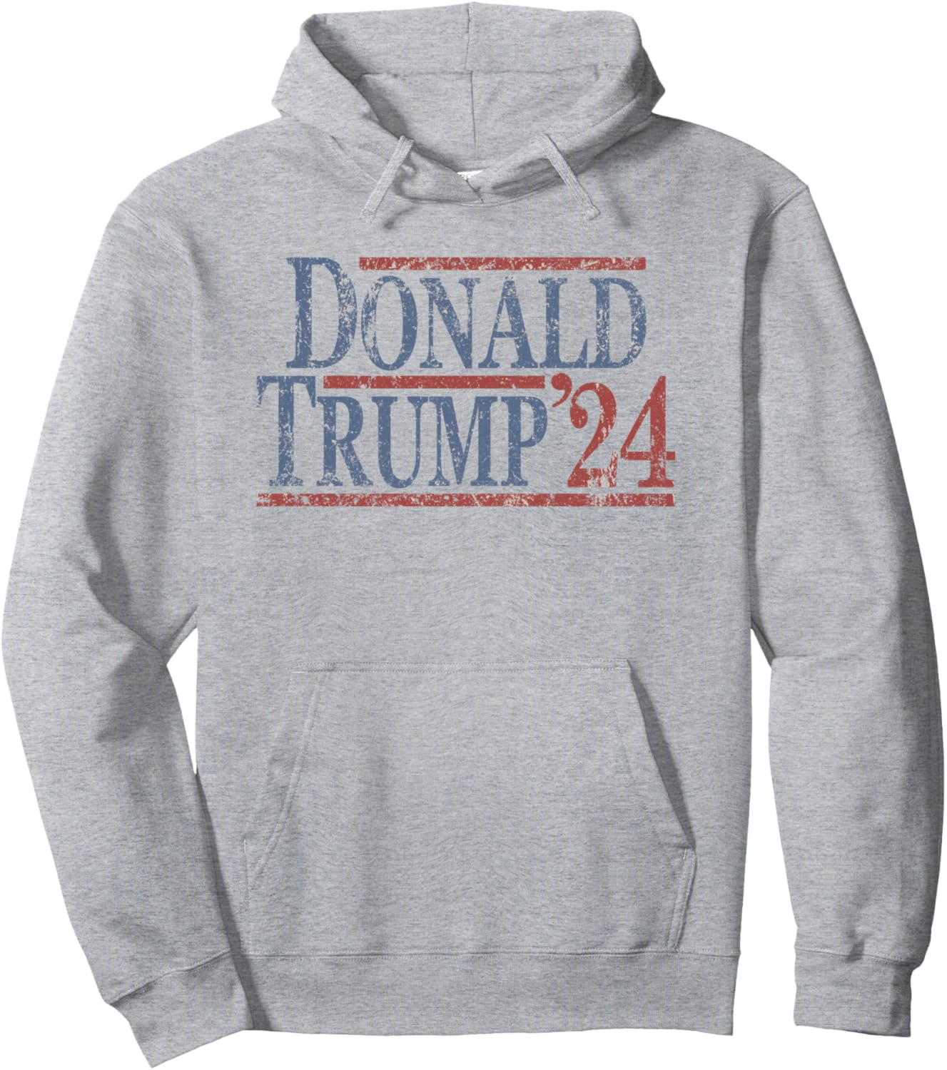 Distressed Donald Trump 2024 Pullover Hoodie