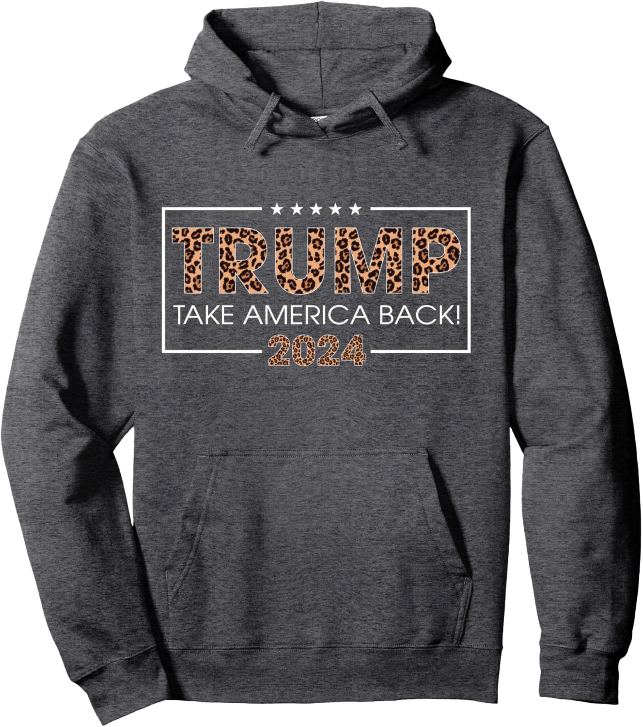 Donald Trump 2024 Take America Back Leopard Print Gift Women Pullover Hoodie