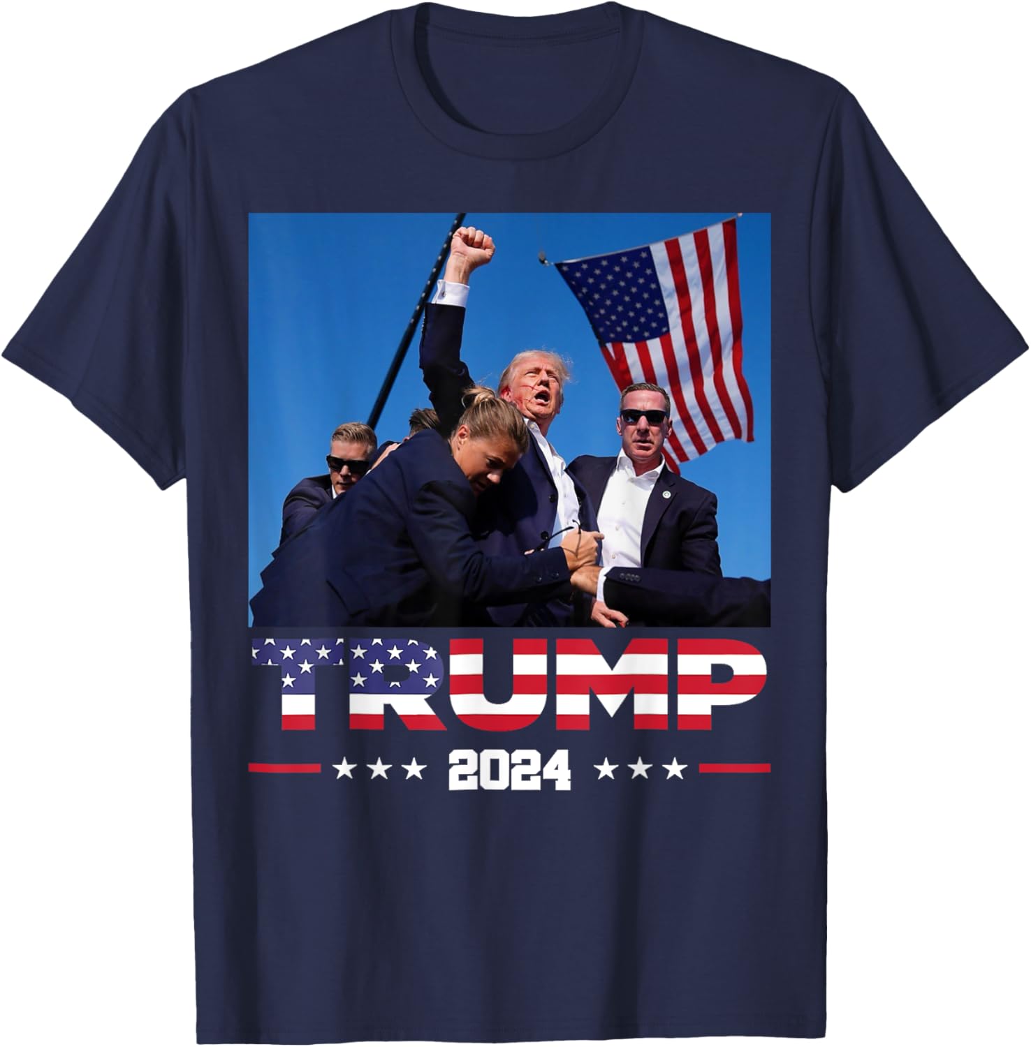 Donald Trump Fist Pump Rally Fight Shooting 2024 T-Shirt