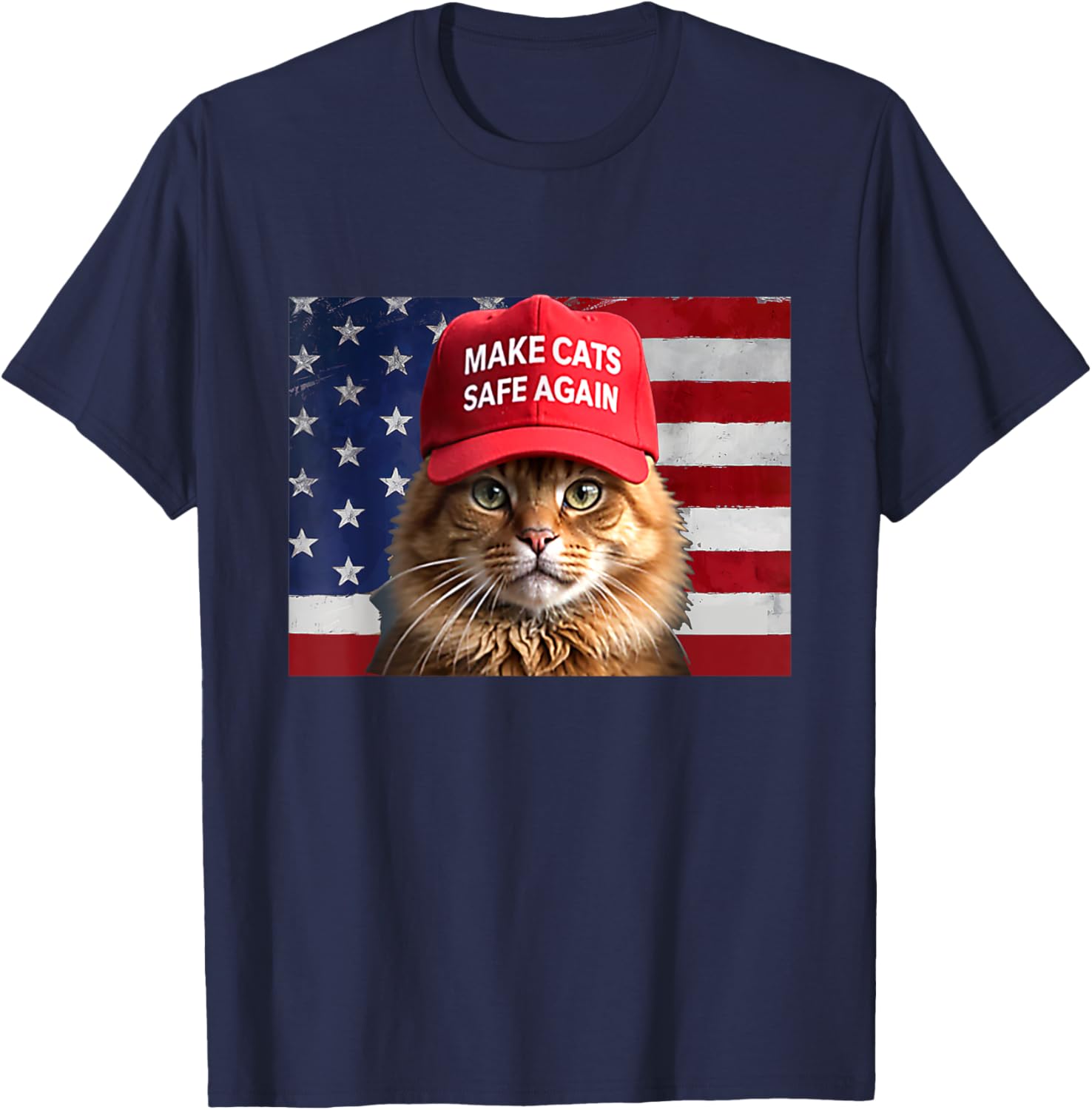 Donald Trump Make Cats Safe Again Red Hat 2024 Debate Funny T-Shirt