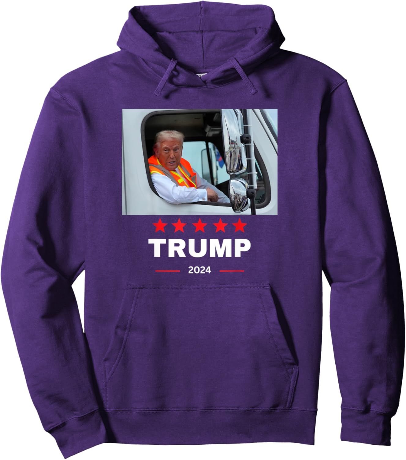 Donald Trump rides in garbage truck Pullover Hoodie