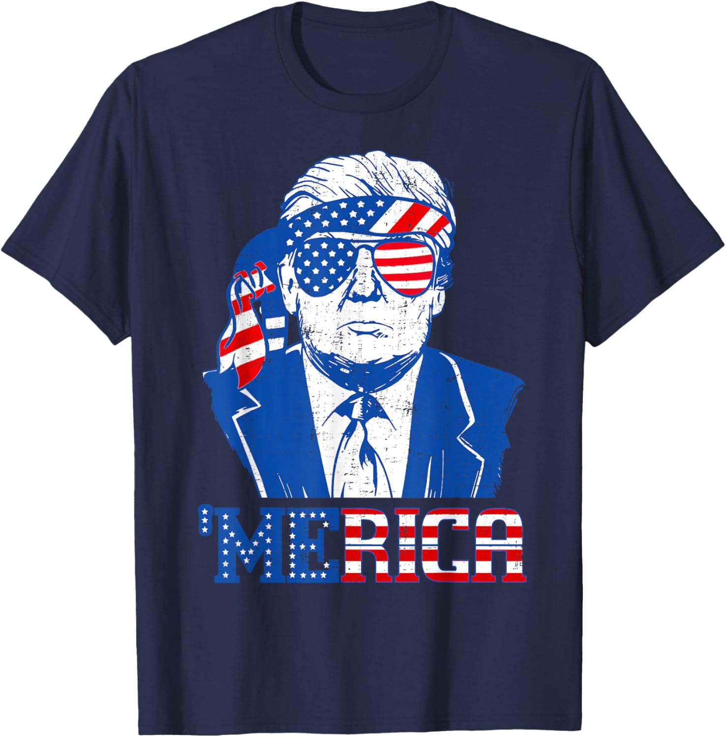 Donald Trump Shirt Merica Trump Sunglass US Flag 4th Of July T-Shirt