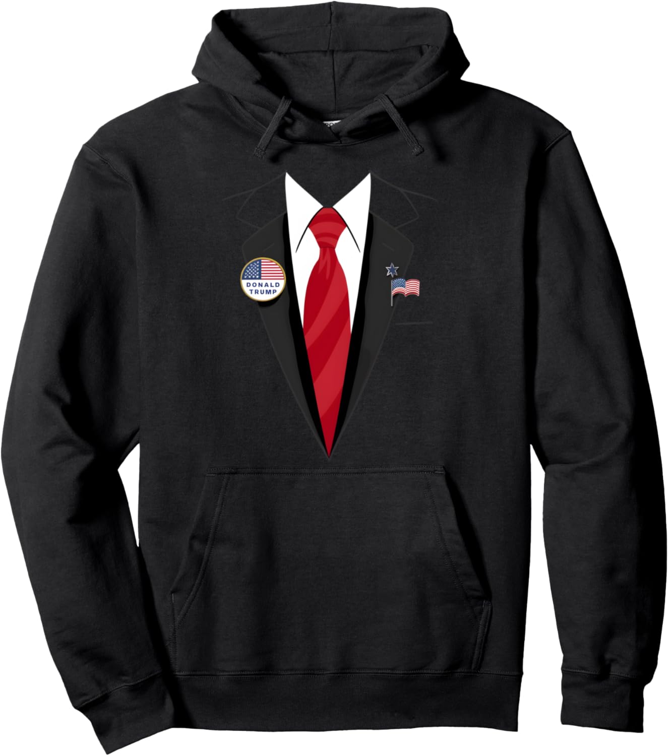 Donald Trump Suit and Tie Halloween Costume Pullover Hoodie