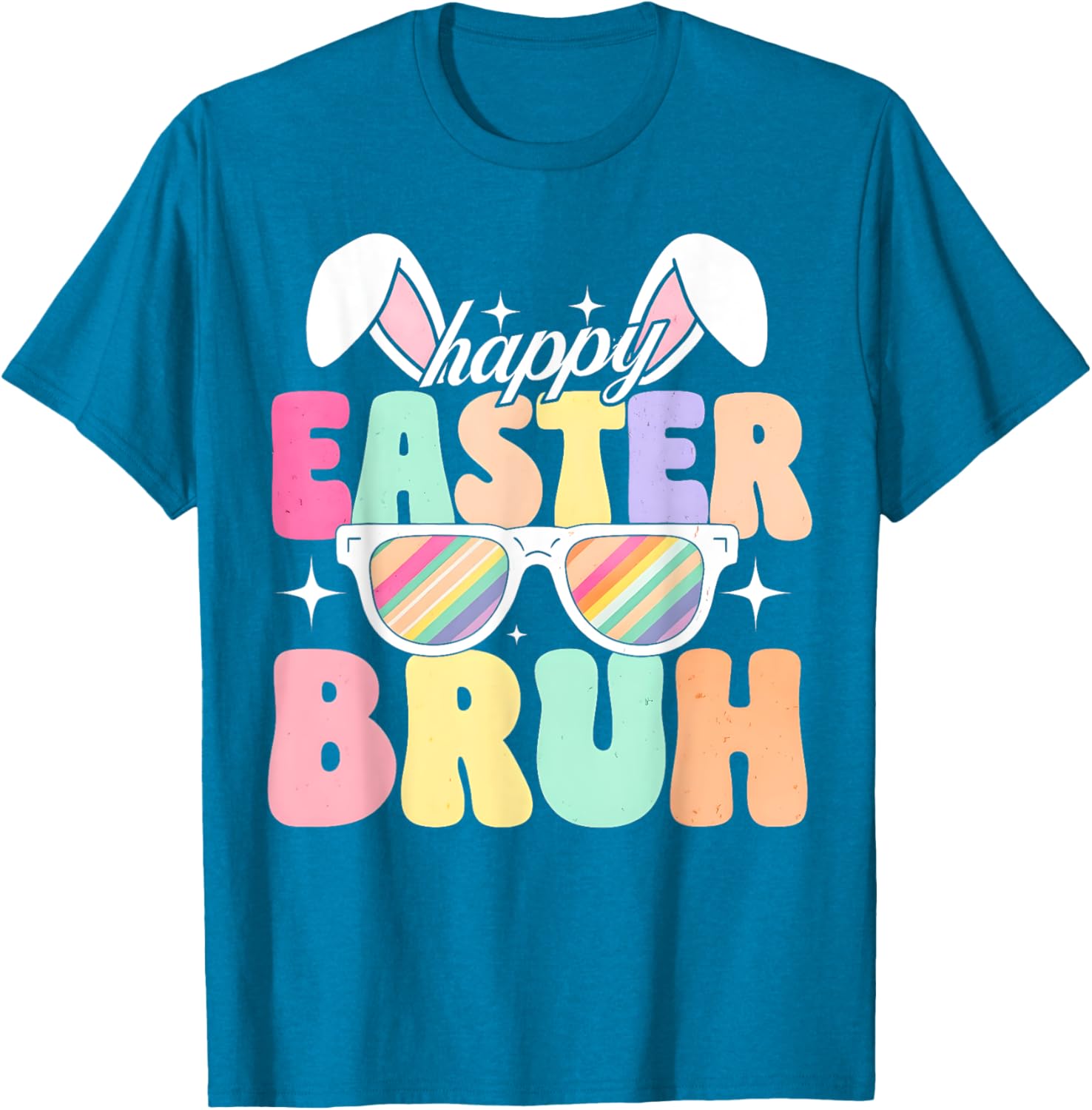 EASTER 2025 SHIRT: Happy Easter Bruh Eggs Bunny Sunglasses T-Shirt