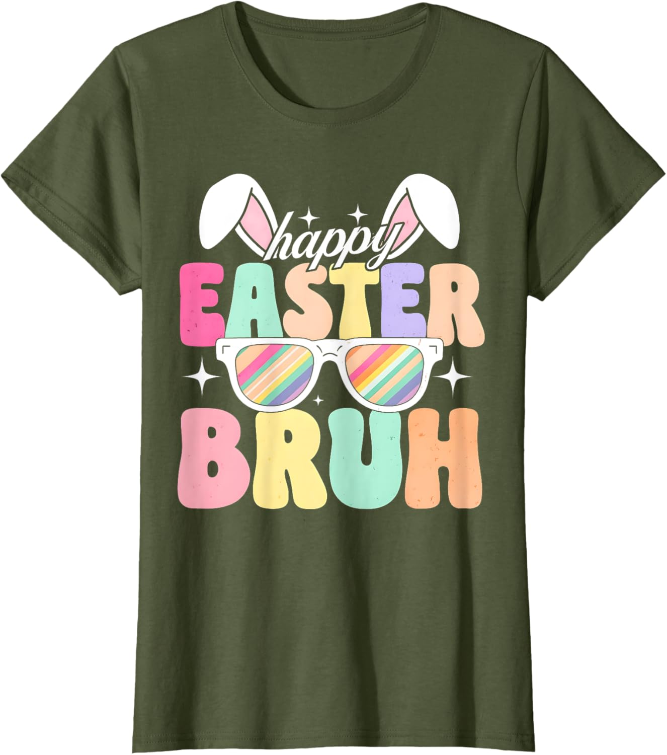 EASTER 2025 SHIRT: Happy Easter Bruh Eggs Bunny Sunglasses T-Shirt