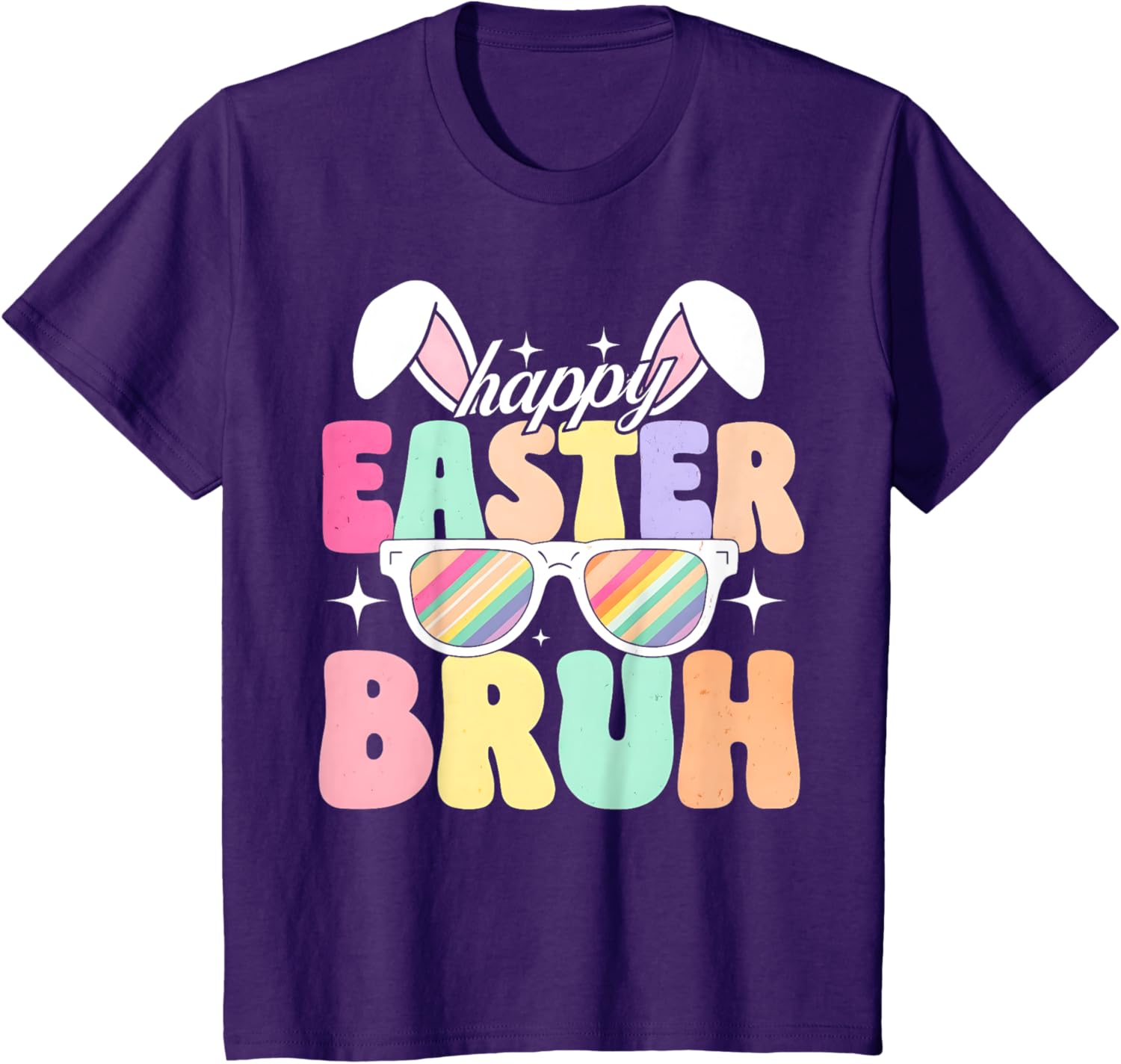 EASTER 2025 SHIRT: Happy Easter Bruh Eggs Bunny Sunglasses T-Shirt