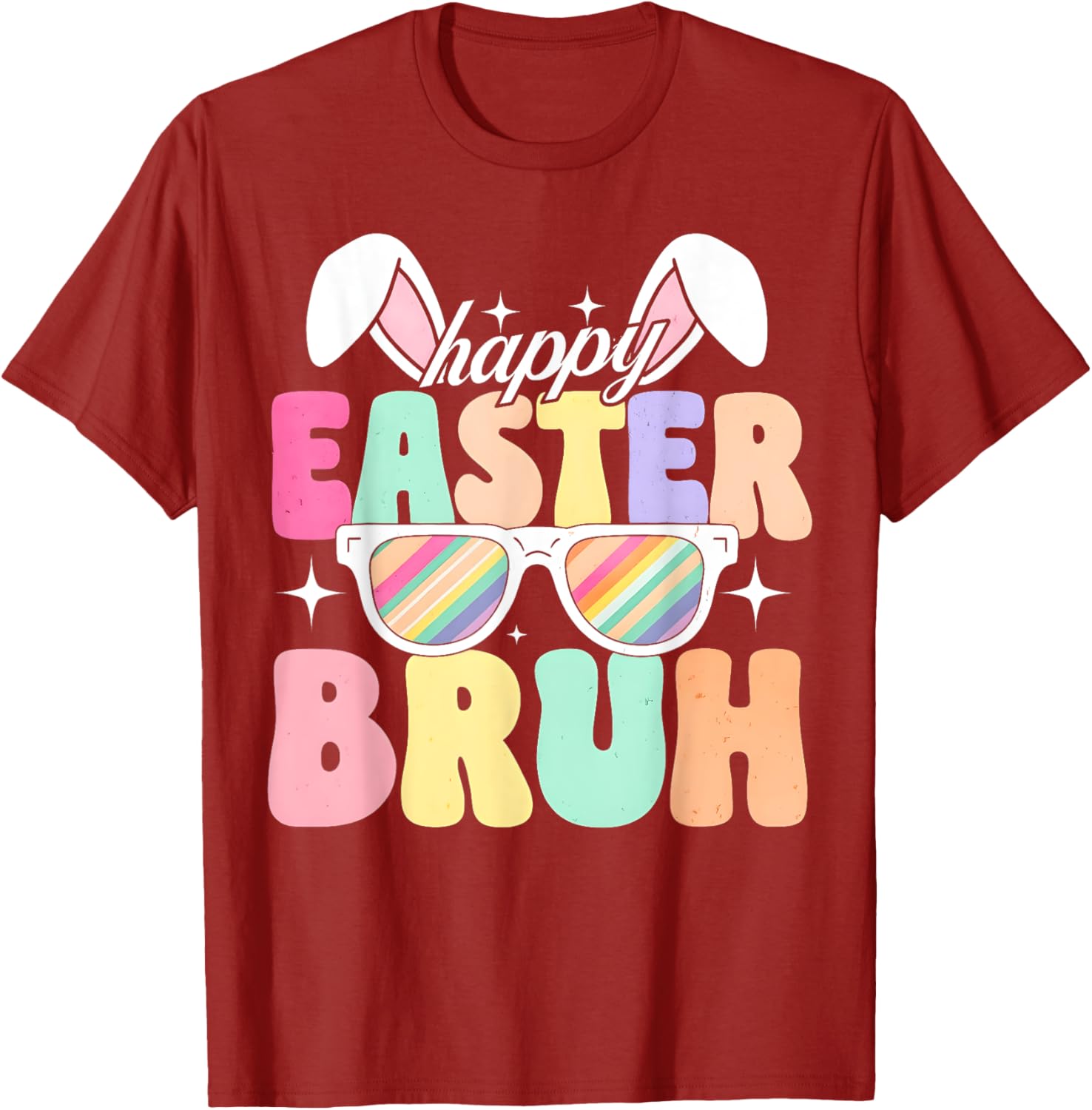 EASTER 2025 SHIRT: Happy Easter Bruh Eggs Bunny Sunglasses T-Shirt