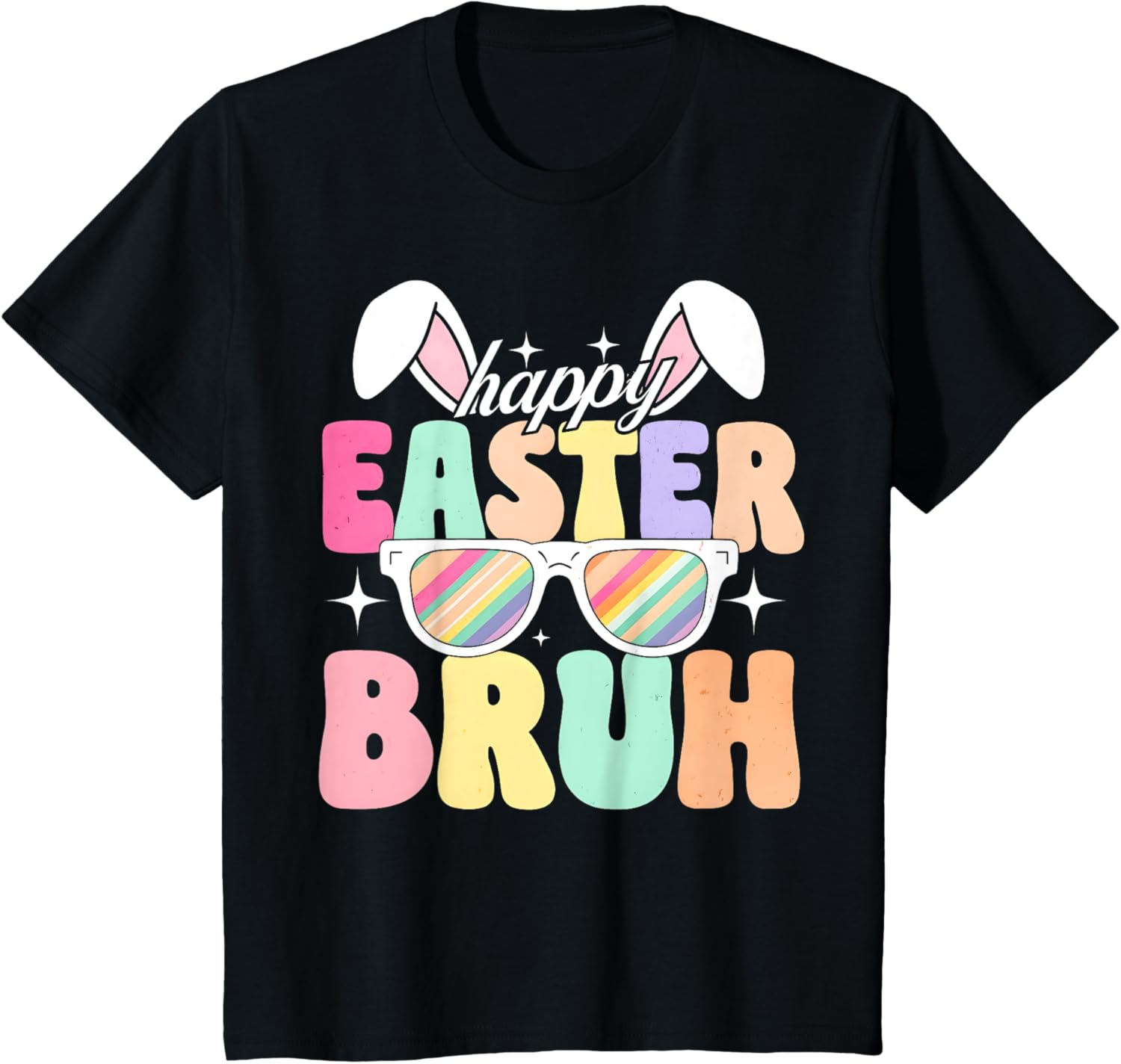 EASTER 2025 SHIRT: Happy Easter Bruh Eggs Bunny Sunglasses T-Shirt