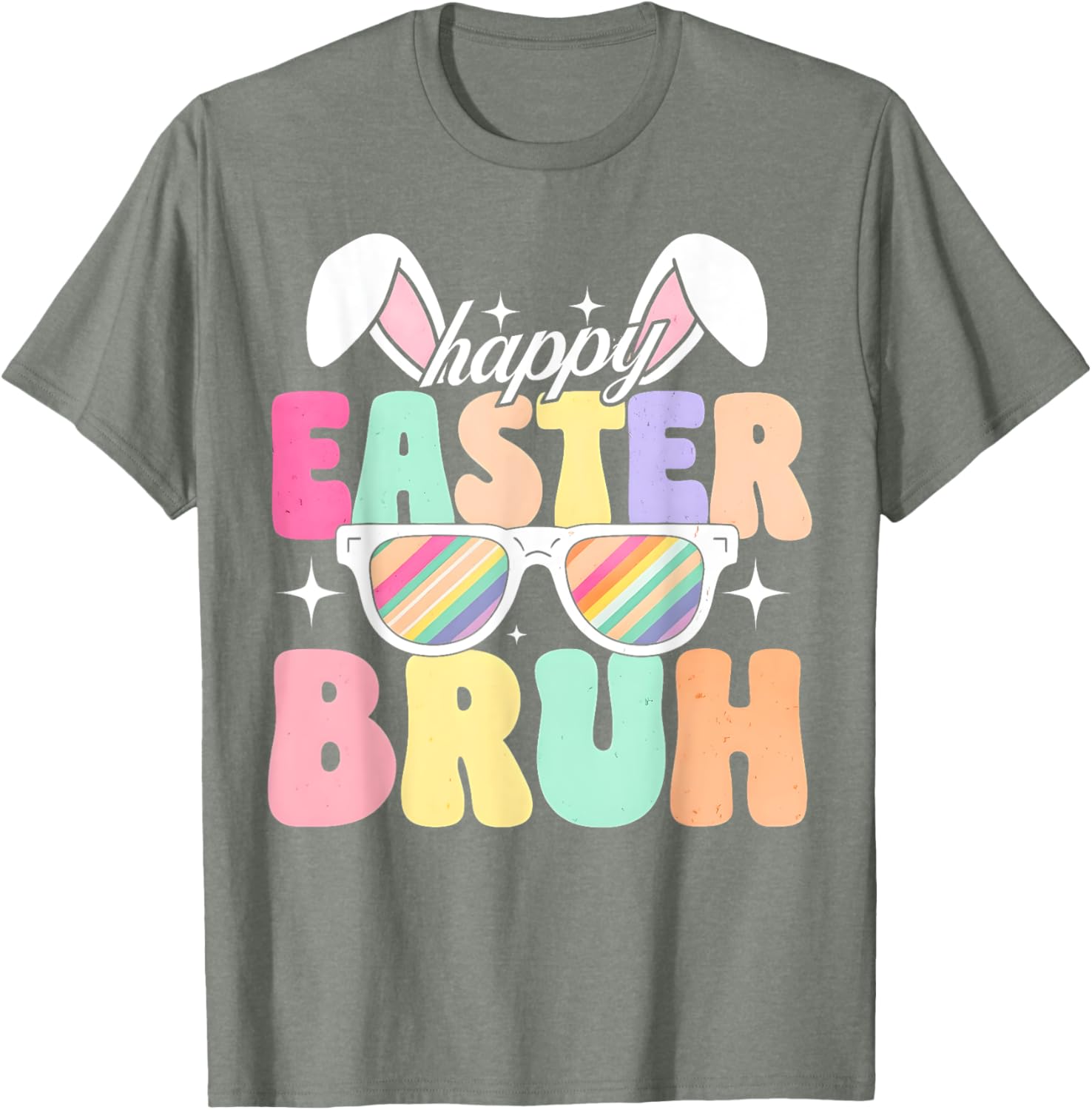 EASTER 2025 SHIRT: Happy Easter Bruh Eggs Bunny Sunglasses T-Shirt