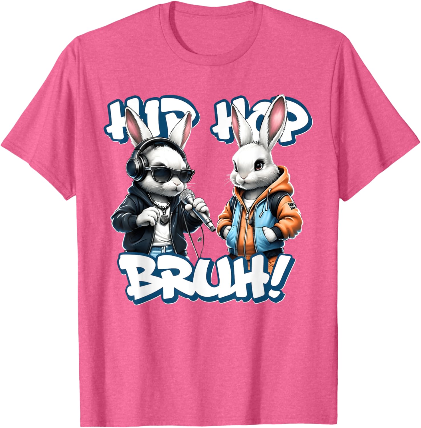 EASTER 2025 SHIRT: Hip Hop Bruh! Funny Hip Hop Bunny Duo Boy T-Shirt