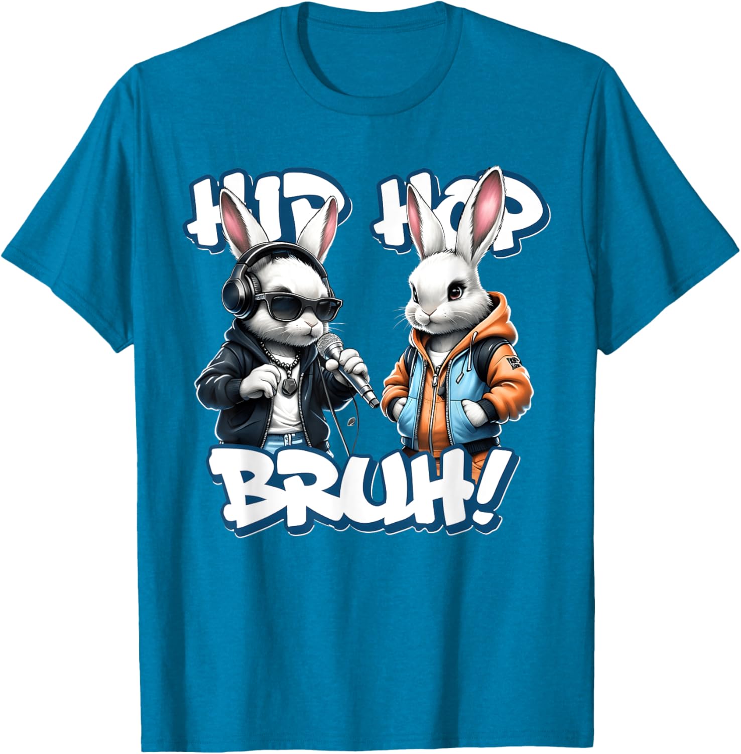 EASTER 2025 SHIRT: Hip Hop Bruh! Funny Hip Hop Bunny Duo Boy T-Shirt