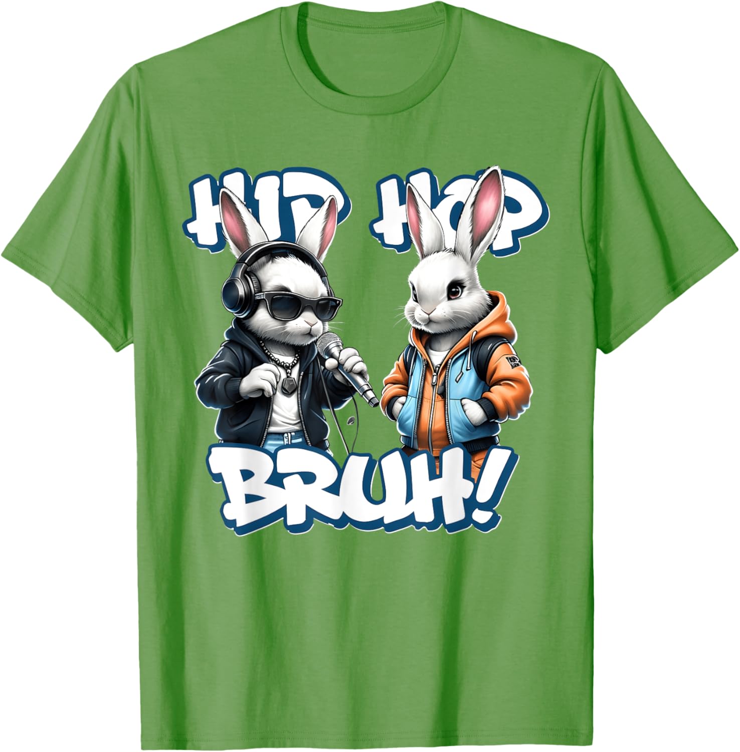 EASTER 2025 SHIRT: Hip Hop Bruh! Funny Hip Hop Bunny Duo Boy T-Shirt