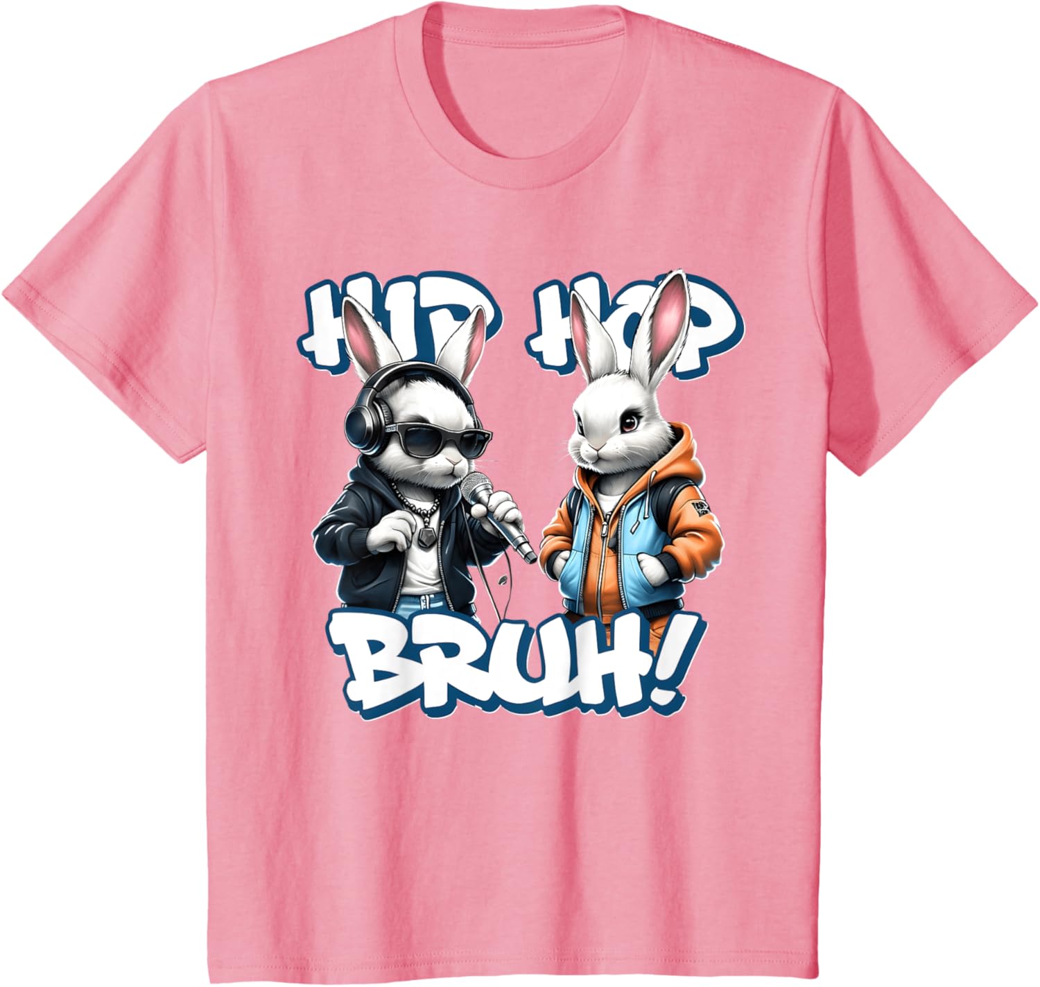 EASTER 2025 SHIRT: Hip Hop Bruh! Funny Hip Hop Bunny Duo Boy T-Shirt